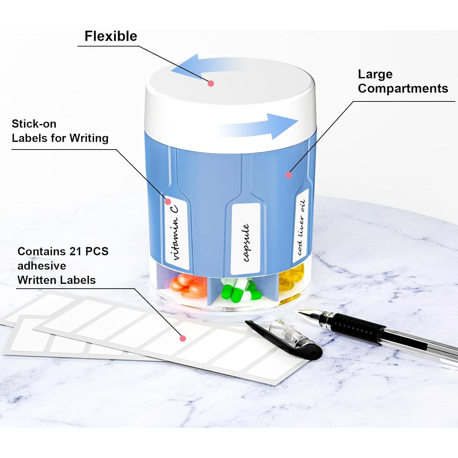 Organizador de Pastillas Semanal Betife Extra Grande Azul