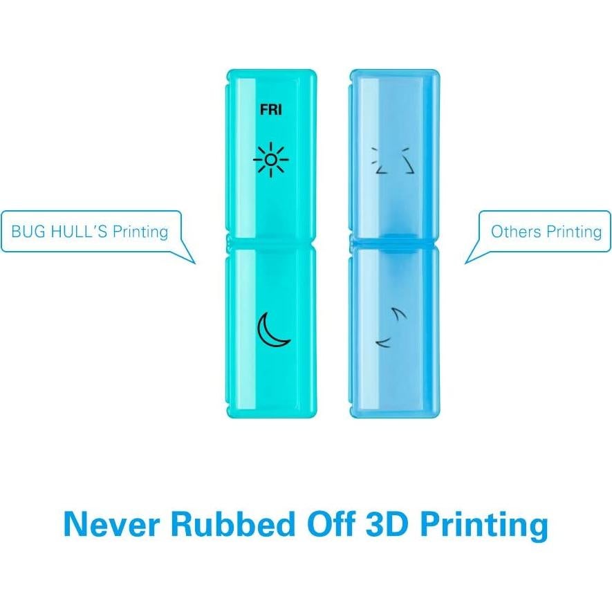 Organizador de Pastillas BUG HULL Semanal Grande 8 Piezas