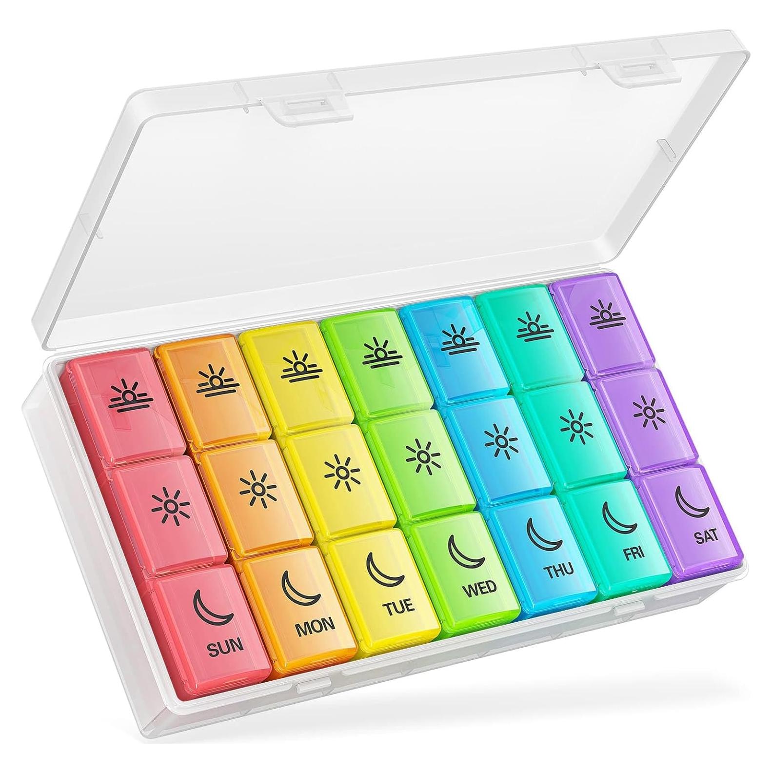 Organizador de Pastillas BUG HULL 3 Veces al Día Arcoíris