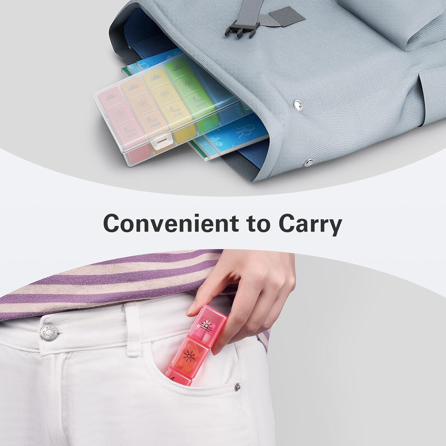 Organizador de Pastillas BUG HULL 3 Veces al Día Arcoíris