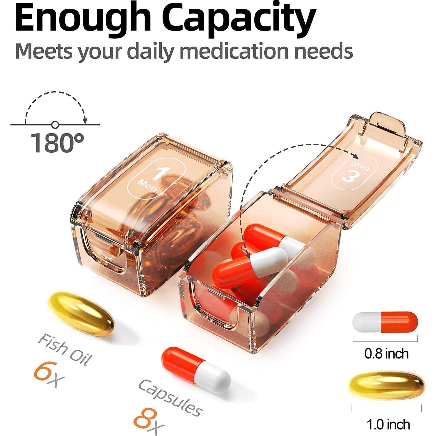 Organizador Semanal de Pastillas ZHIYES 7 Días a Prueba de Humedad