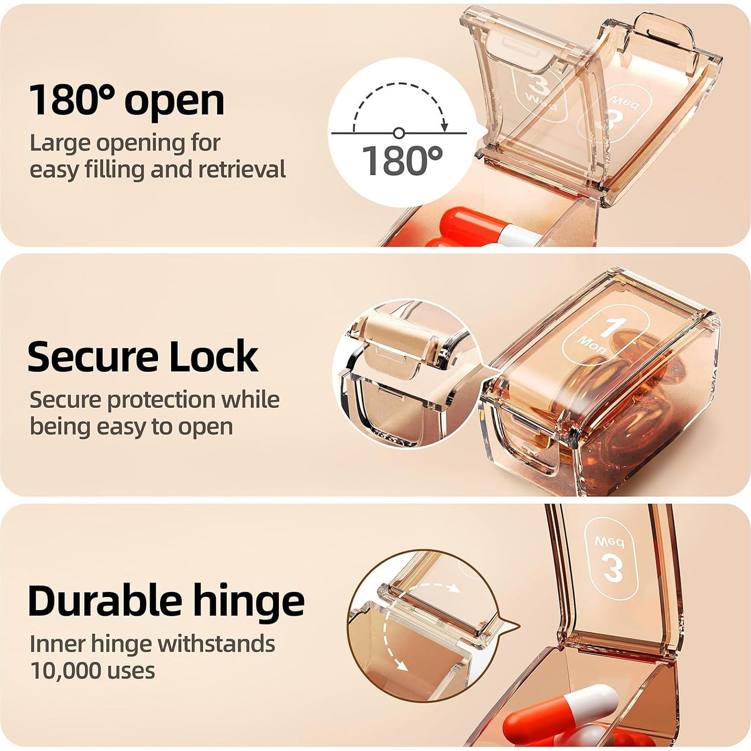 Organizador Semanal de Pastillas ZHIYES 7 Días a Prueba de Humedad