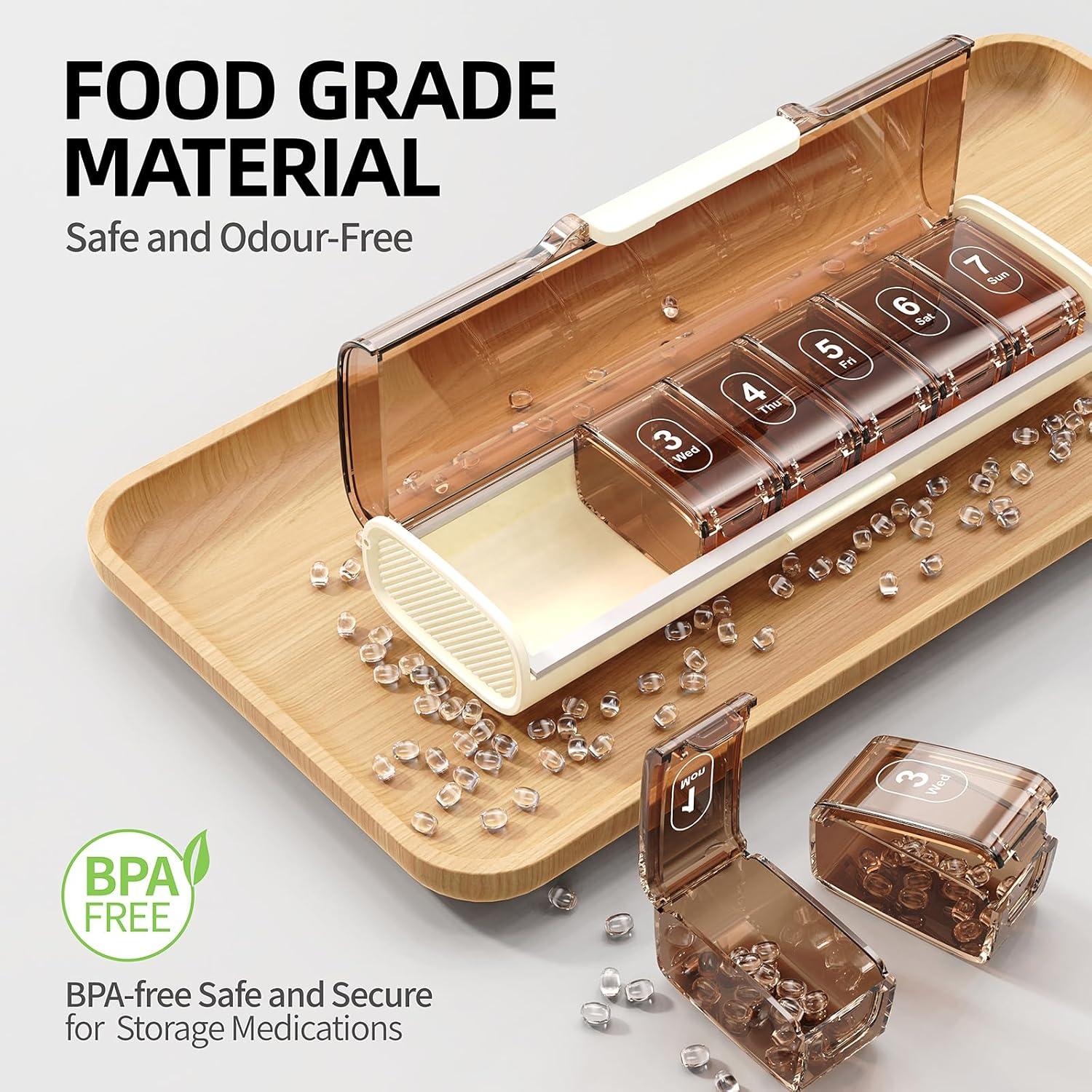 Organizador Semanal de Pastillas ZHIYES 7 Días a Prueba de Humedad