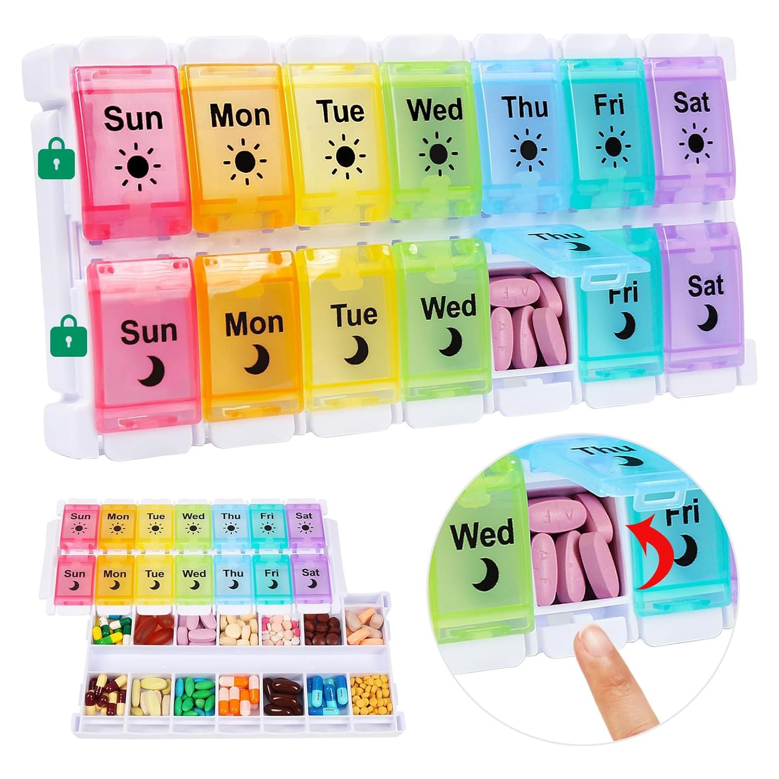 Organizador de Pastillas Shintop AM PM 7 Días Arcoíris