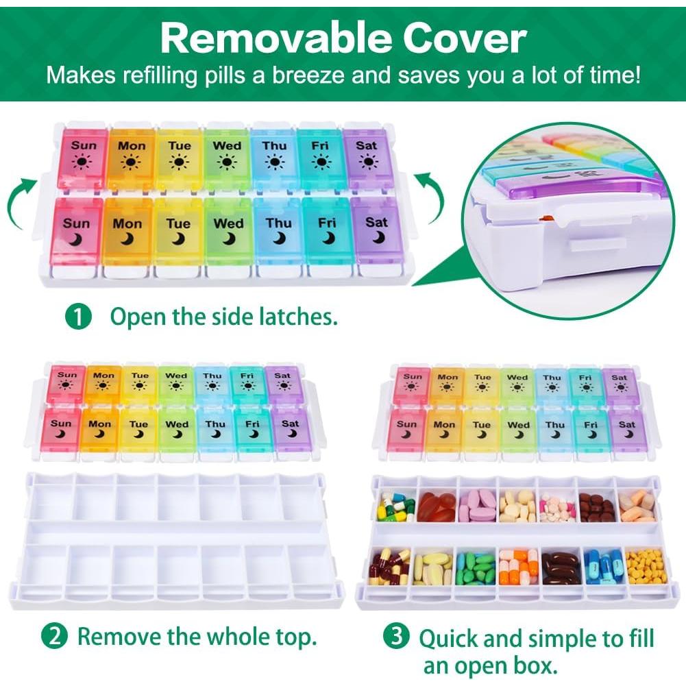 Organizador de Pastillas Shintop AM PM 7 Días Arcoíris