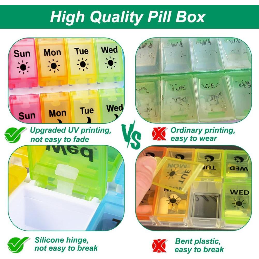 Organizador de Pastillas Shintop AM PM 7 Días Arcoíris