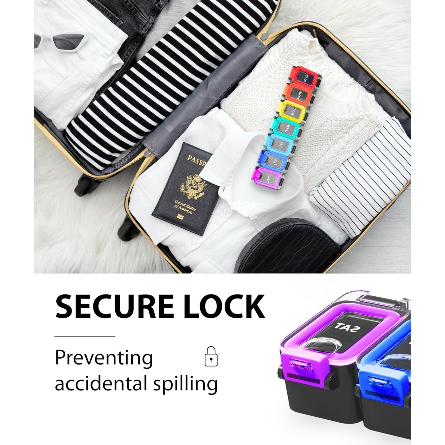 Organizador Semanal de Pastillas Bexeen 7 Días Impermeable