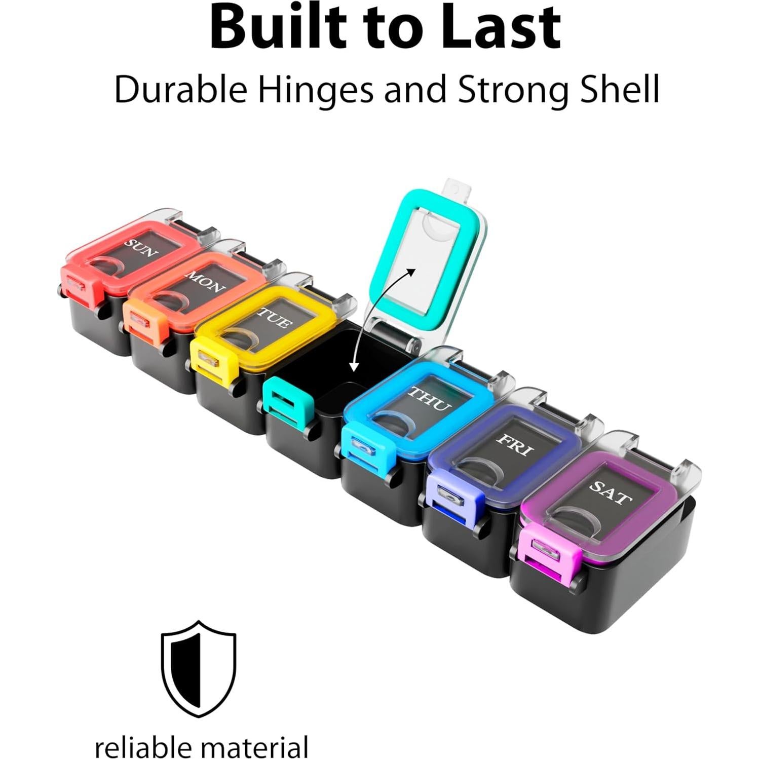 Organizador Semanal de Pastillas Bexeen 7 Días Impermeable