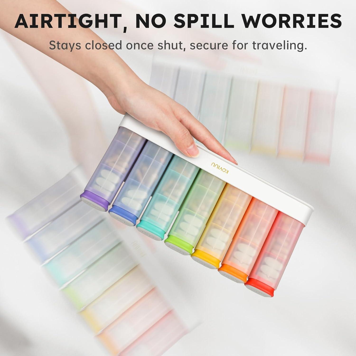 Organizador Semanal de Pastillas KOVIUU Blanco 3 Dosis Diarias