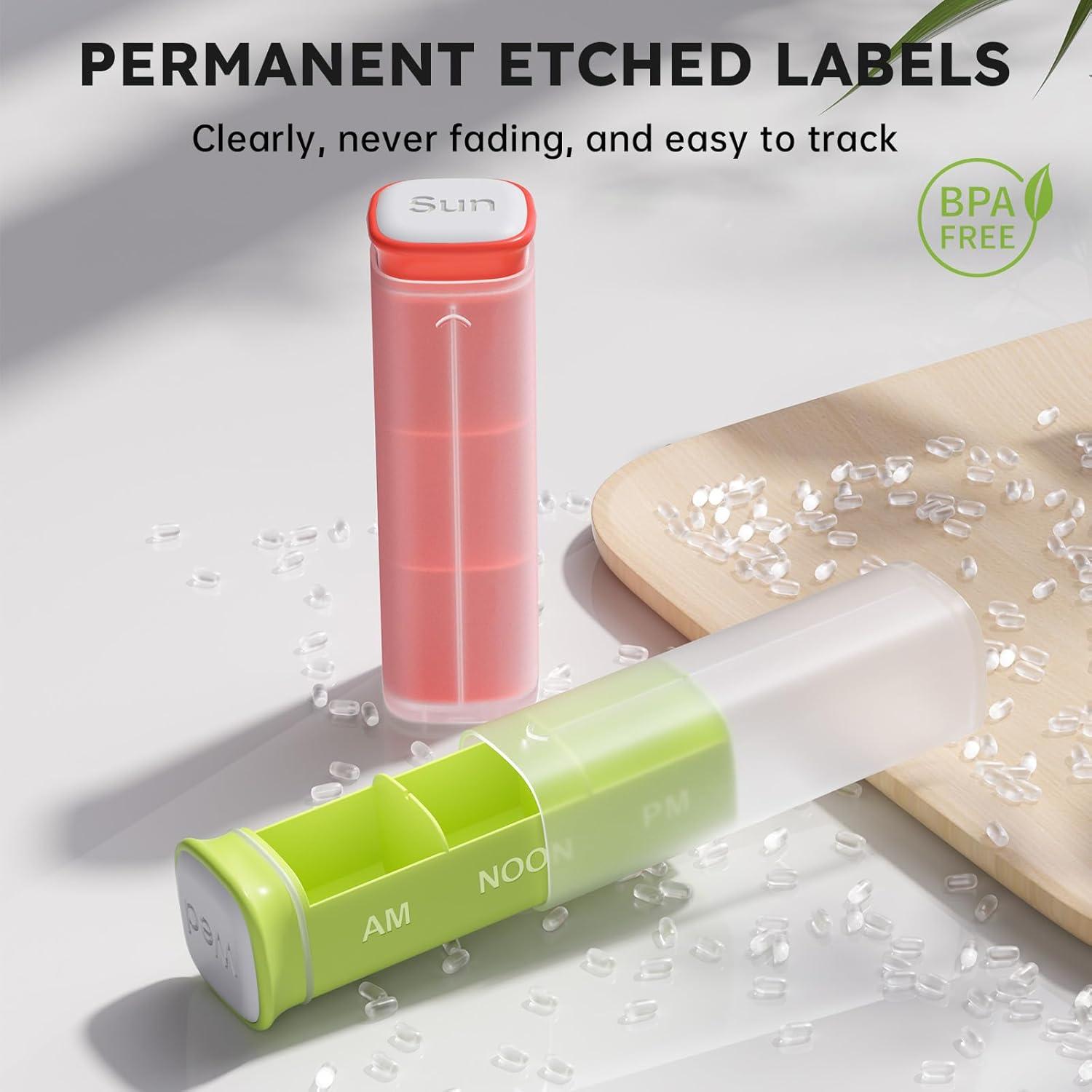 Organizador Semanal de Pastillas KOVIUU Blanco 3 Dosis Diarias