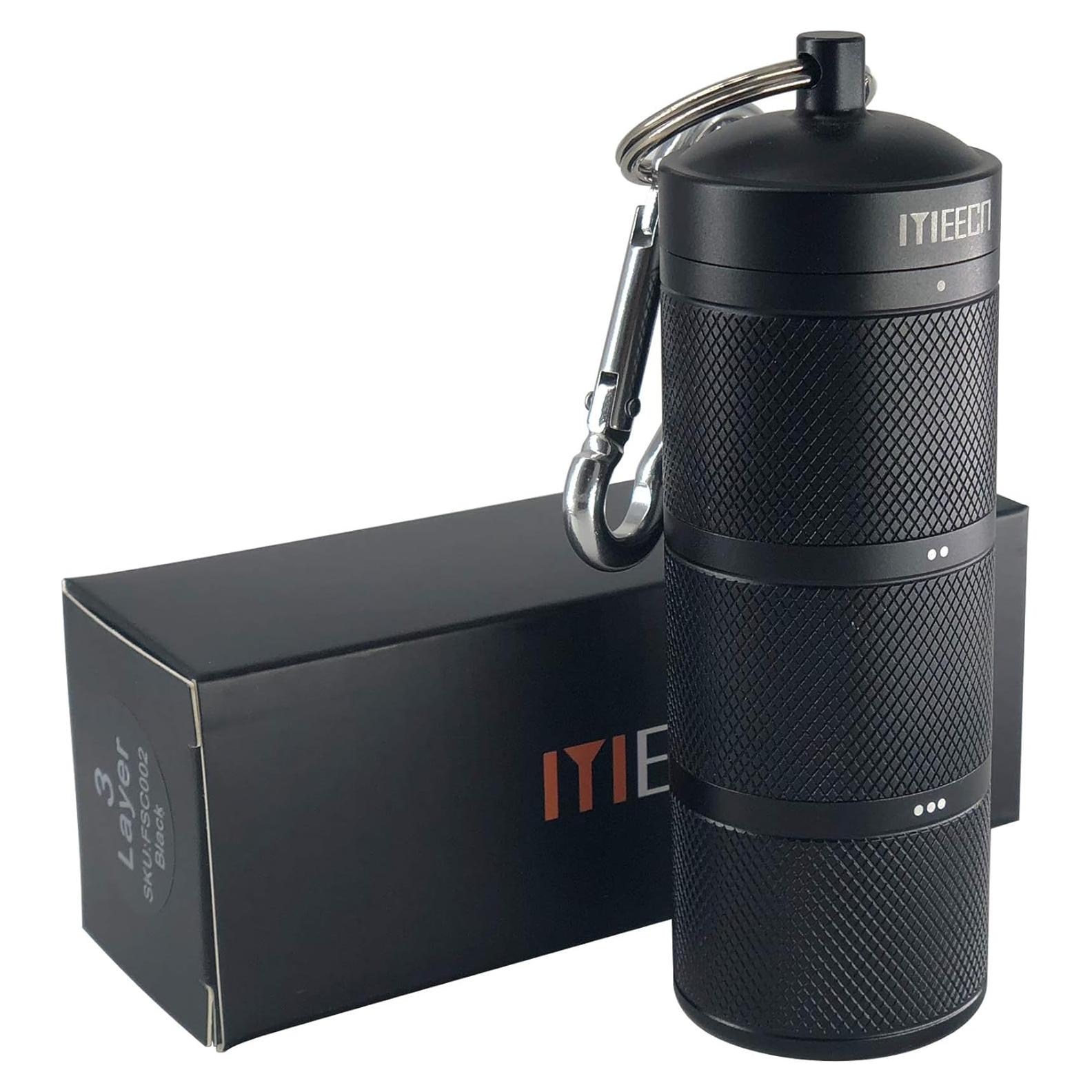 Organizador de Pastillas MEECN 3 Capas Aluminio Impermeable Negro