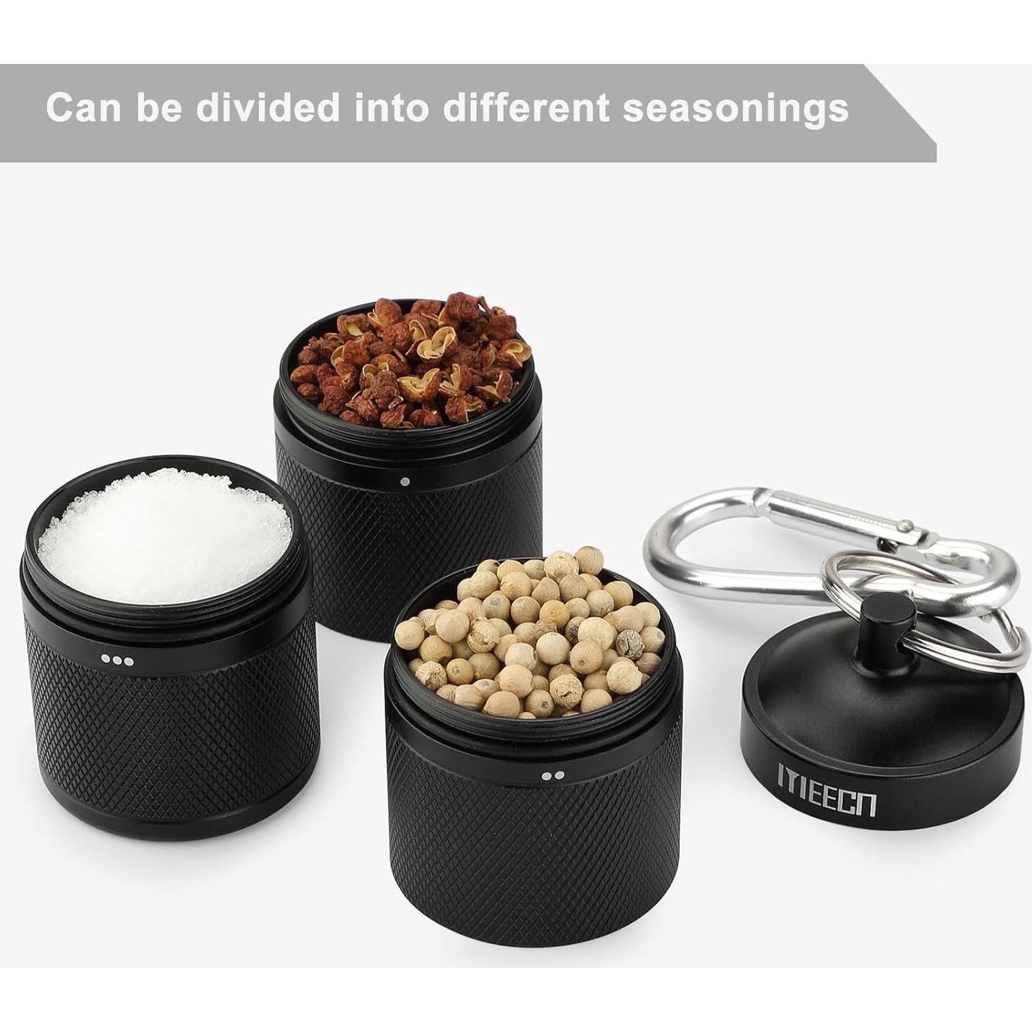 Organizador de Pastillas MEECN 3 Capas Aluminio Impermeable Negro