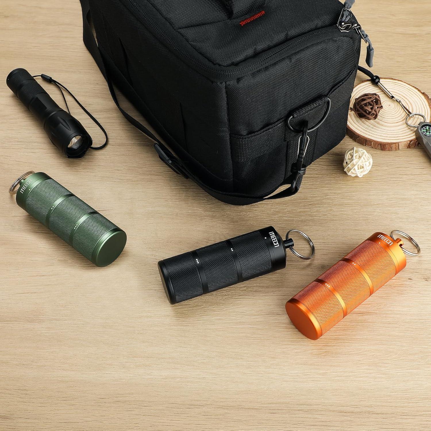 Organizador de Pastillas MEECN 3 Capas Aluminio Impermeable Negro