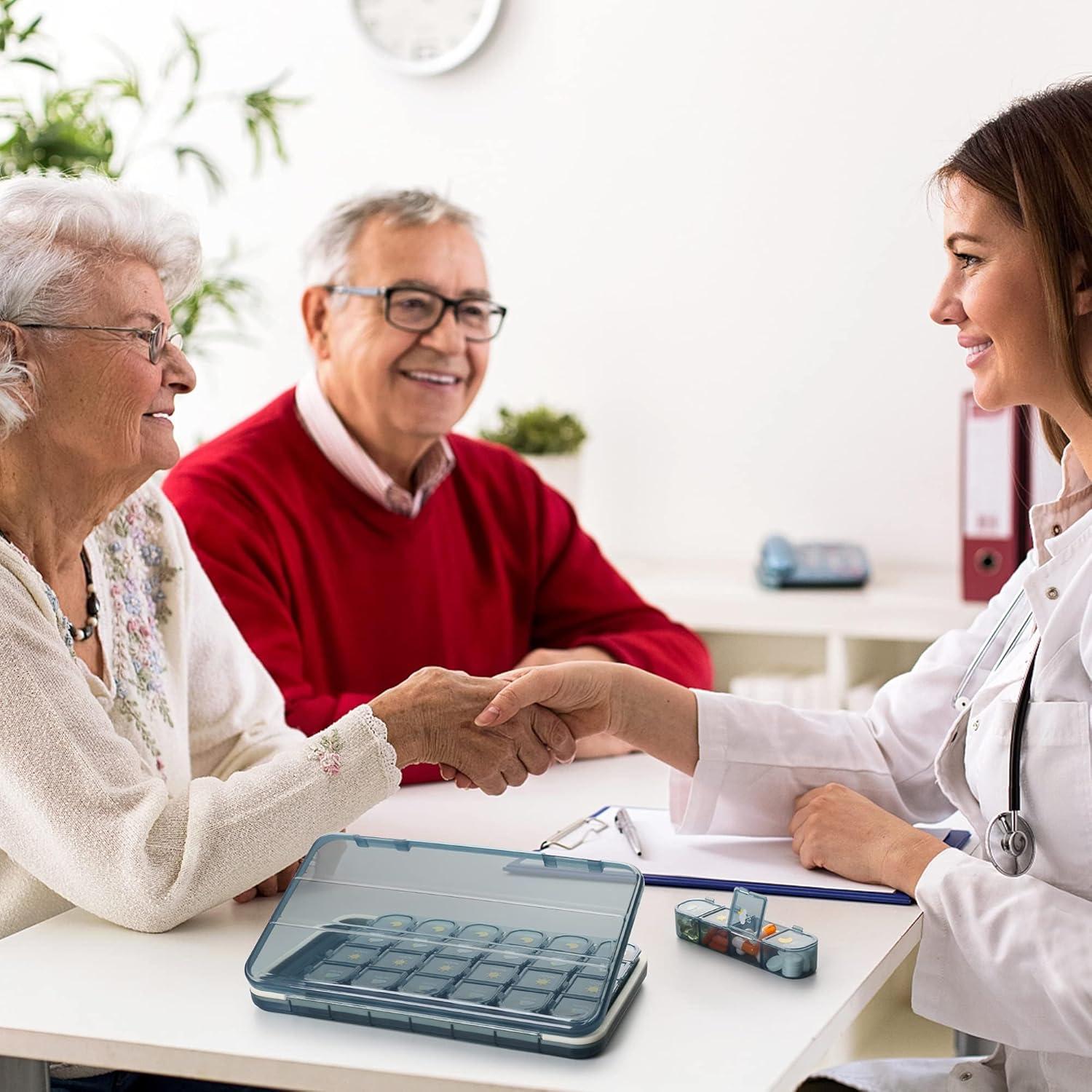Organizador de Pastillas Acedada 4 Veces al Día 7 Días Azul