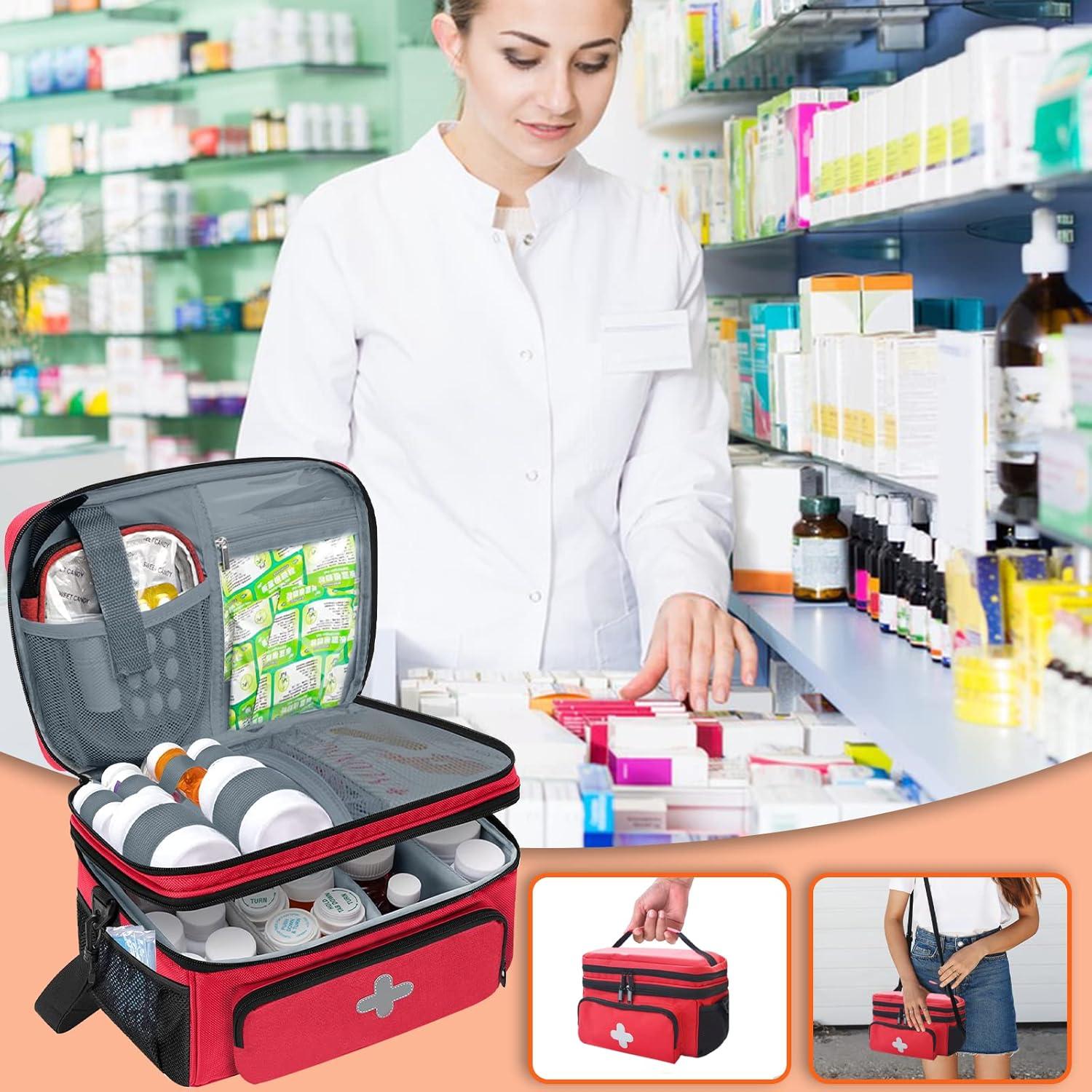 Bolsa de Almacenamiento de Medicamentos GDNasist Roja 30x20x17cm