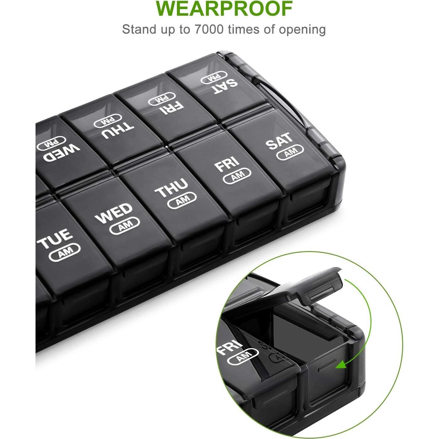 Organizador Semanal de Pastillas Sukuos 7 Días AM/PM Grande