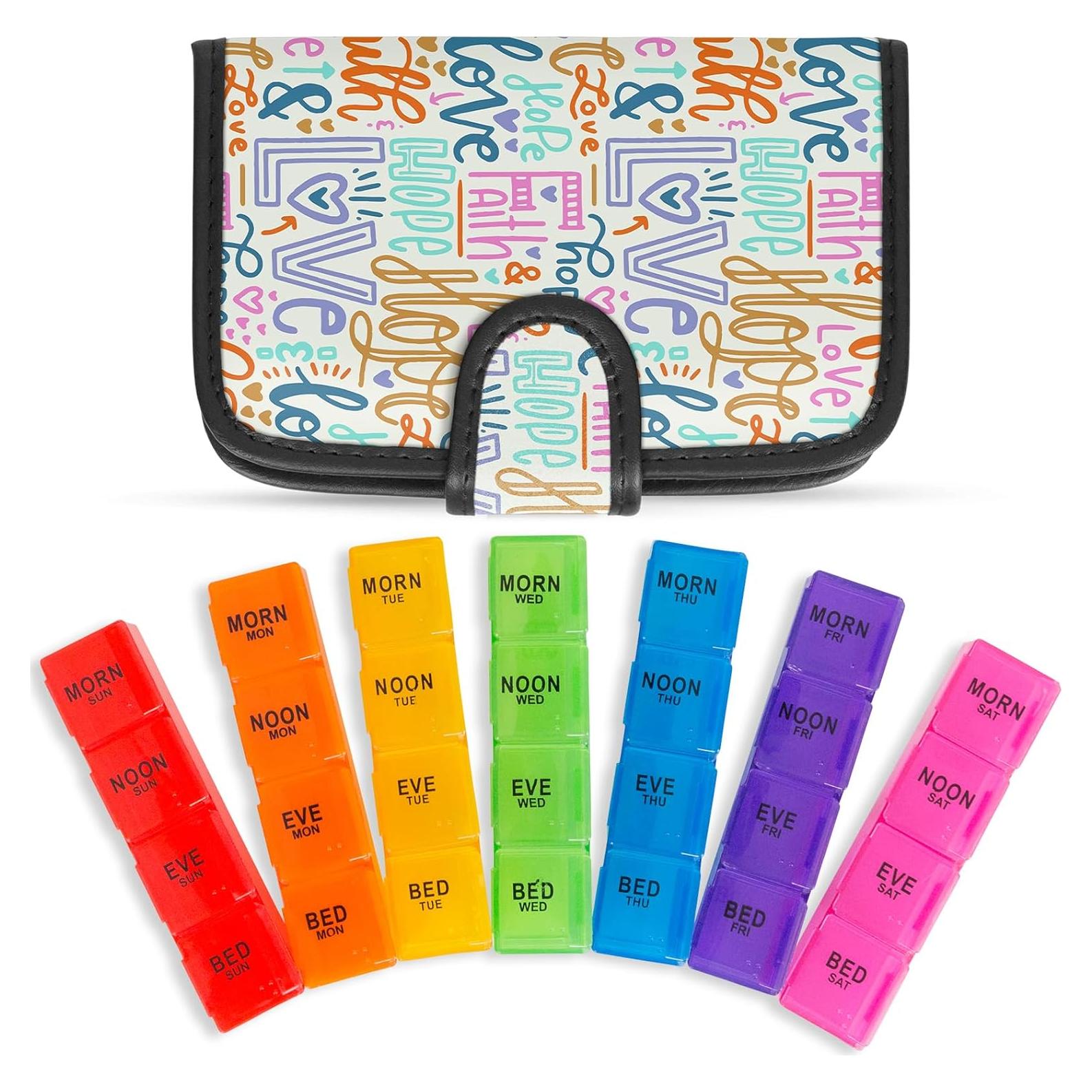 Organizador Semanal de Pastillas Vive - Estuche de Cuero 7 Cajas