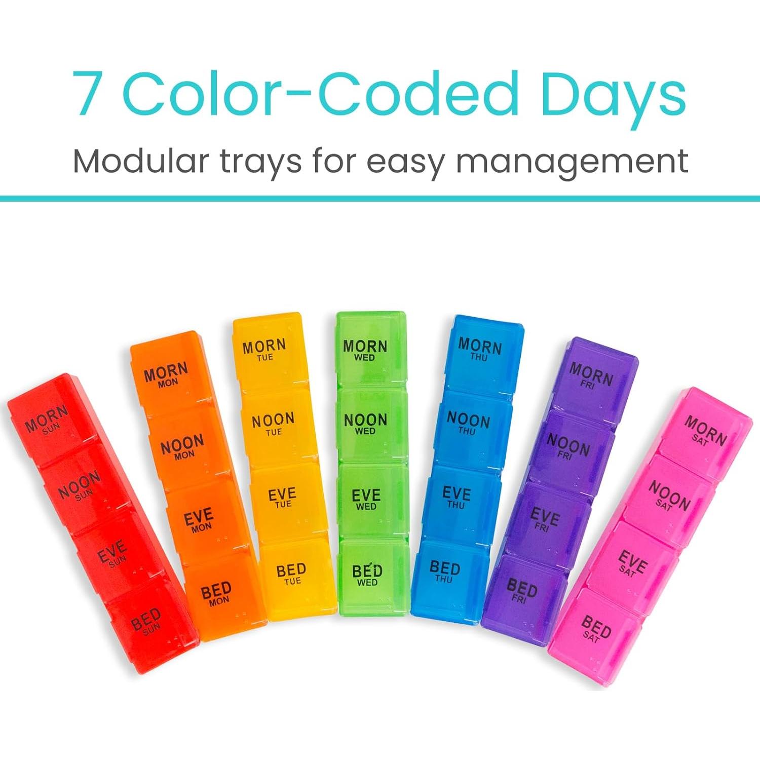 Organizador Semanal de Pastillas Vive - Estuche de Cuero 7 Cajas