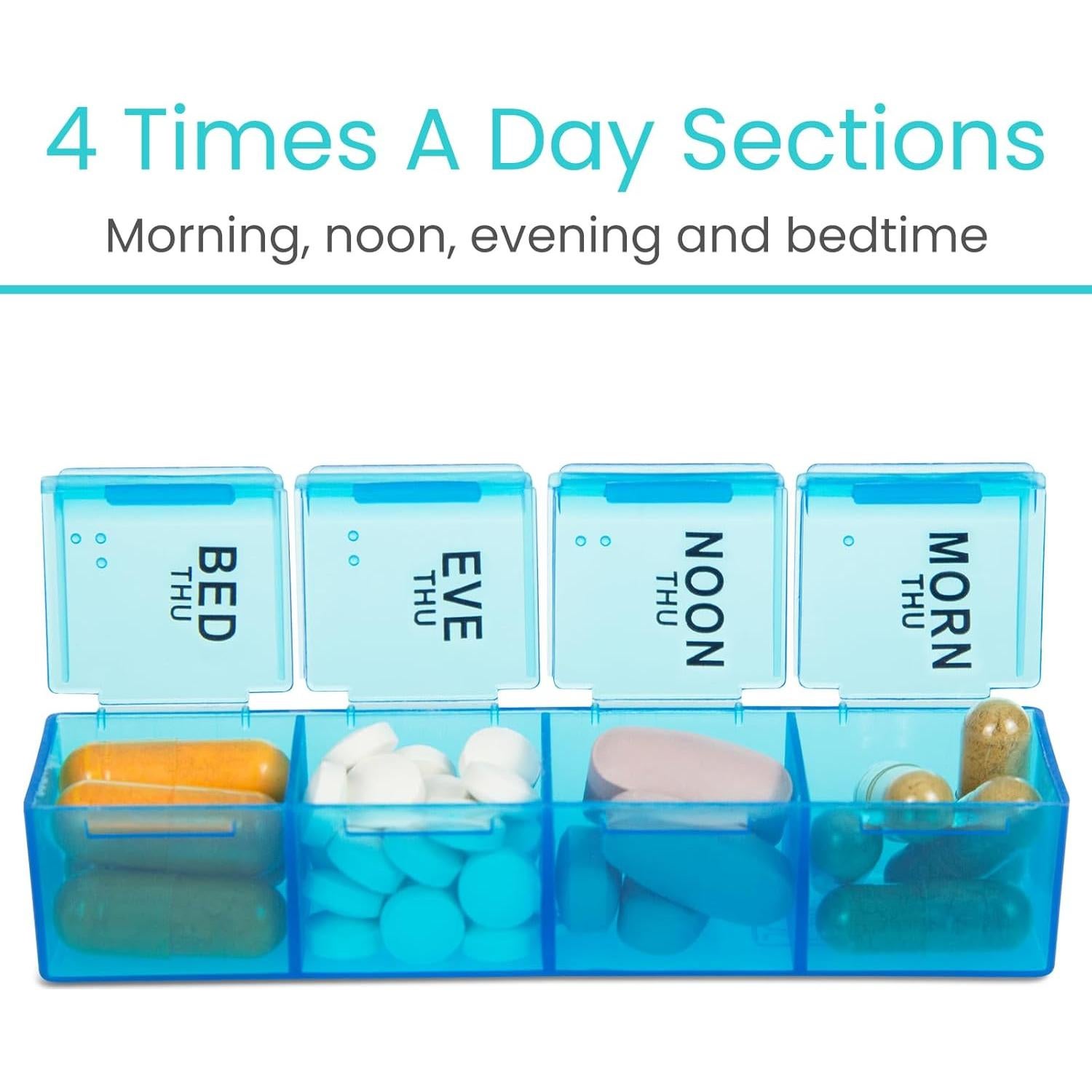 Organizador Semanal de Pastillas Vive - Estuche de Cuero 7 Cajas