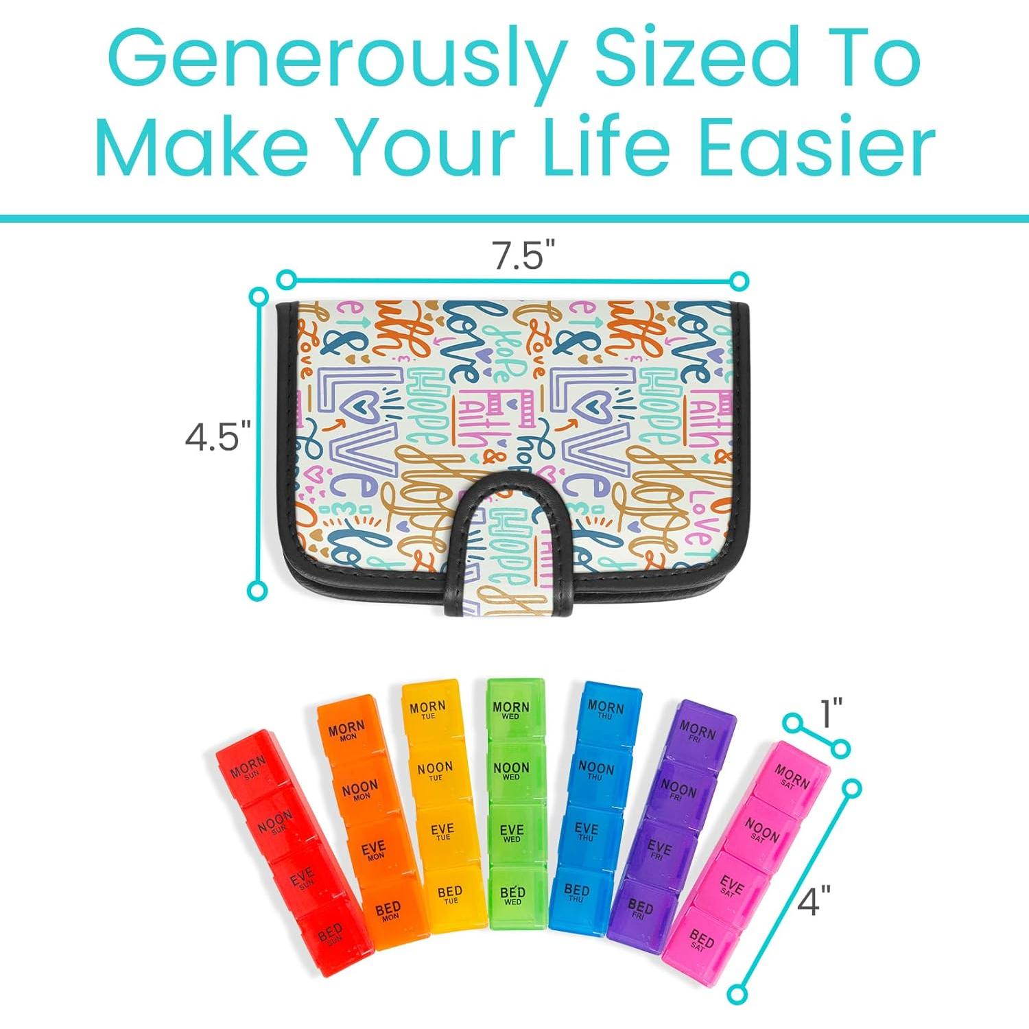 Organizador Semanal de Pastillas Vive - Estuche de Cuero 7 Cajas