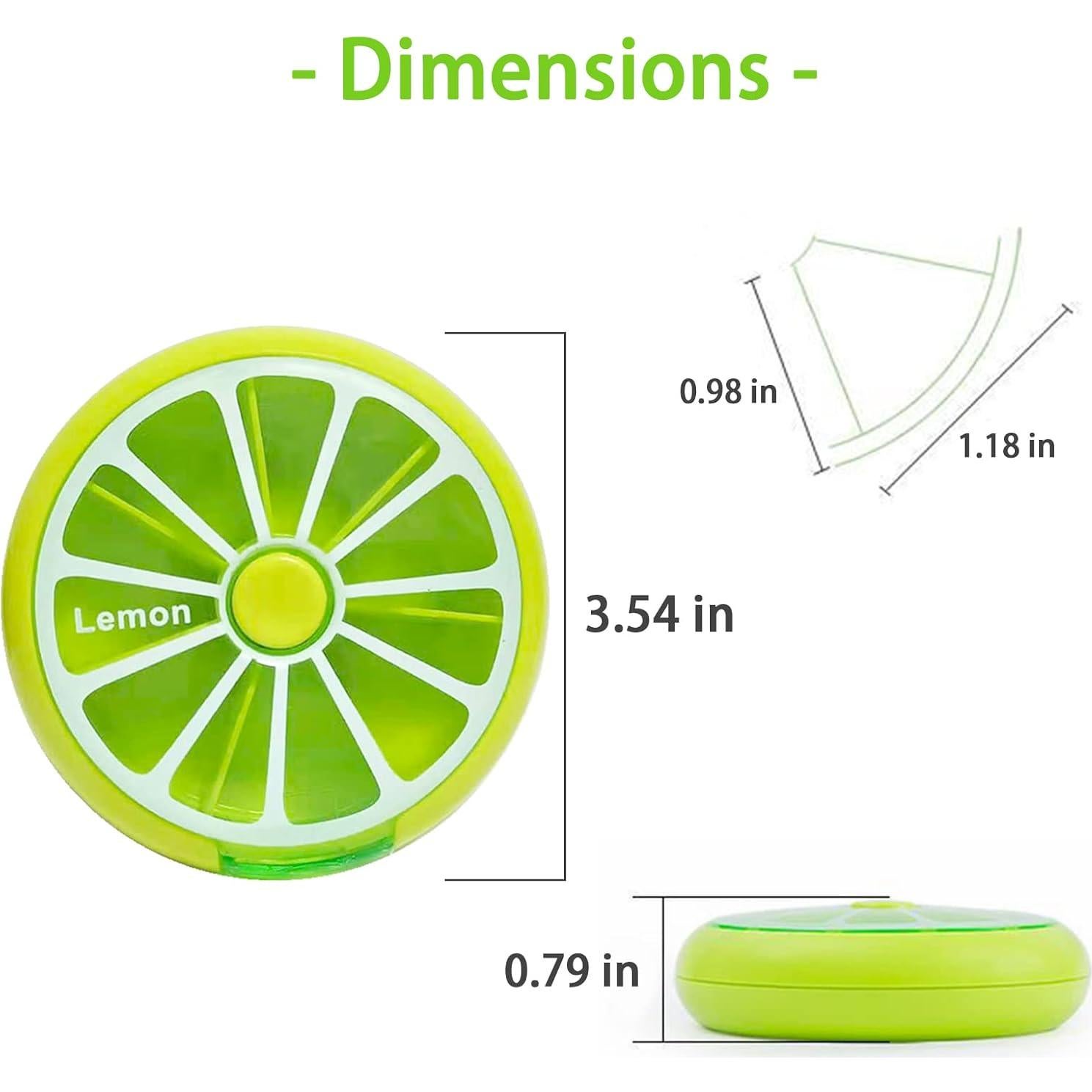 Organizador de Pastillas Semanal INVODA Limón - 7 Compartimentos