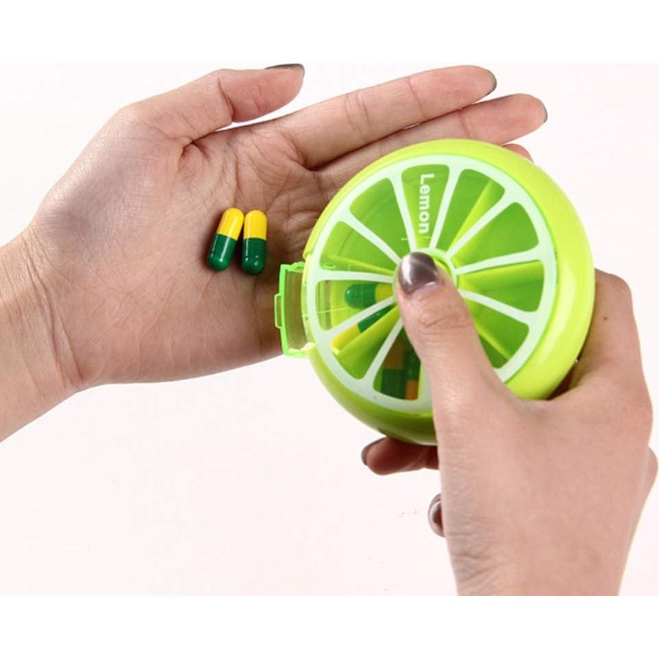 Organizador de Pastillas Semanal INVODA Limón - 7 Compartimentos