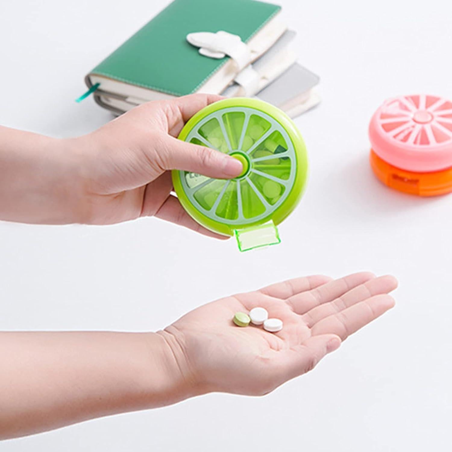 Organizador de Pastillas Semanal INVODA Limón - 7 Compartimentos