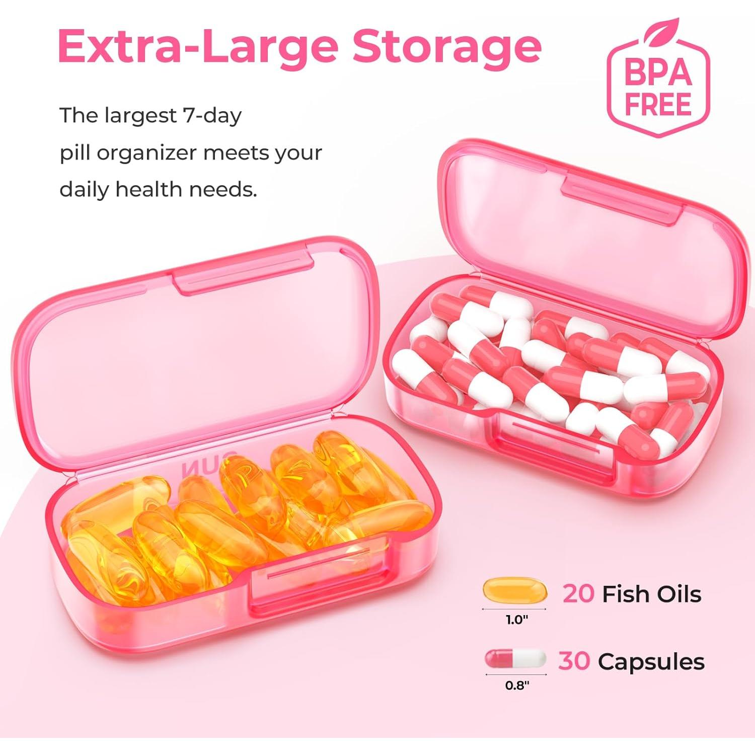 Organizador de Pastillas Semanal AUVON Grande 7 Días BPA