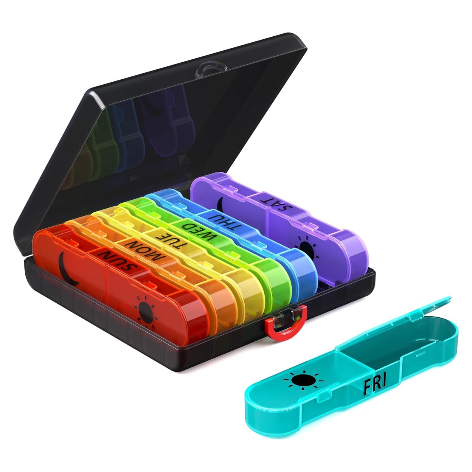 Organizador Semanal de Pastillas Funck AM PM 7 Días Portátil