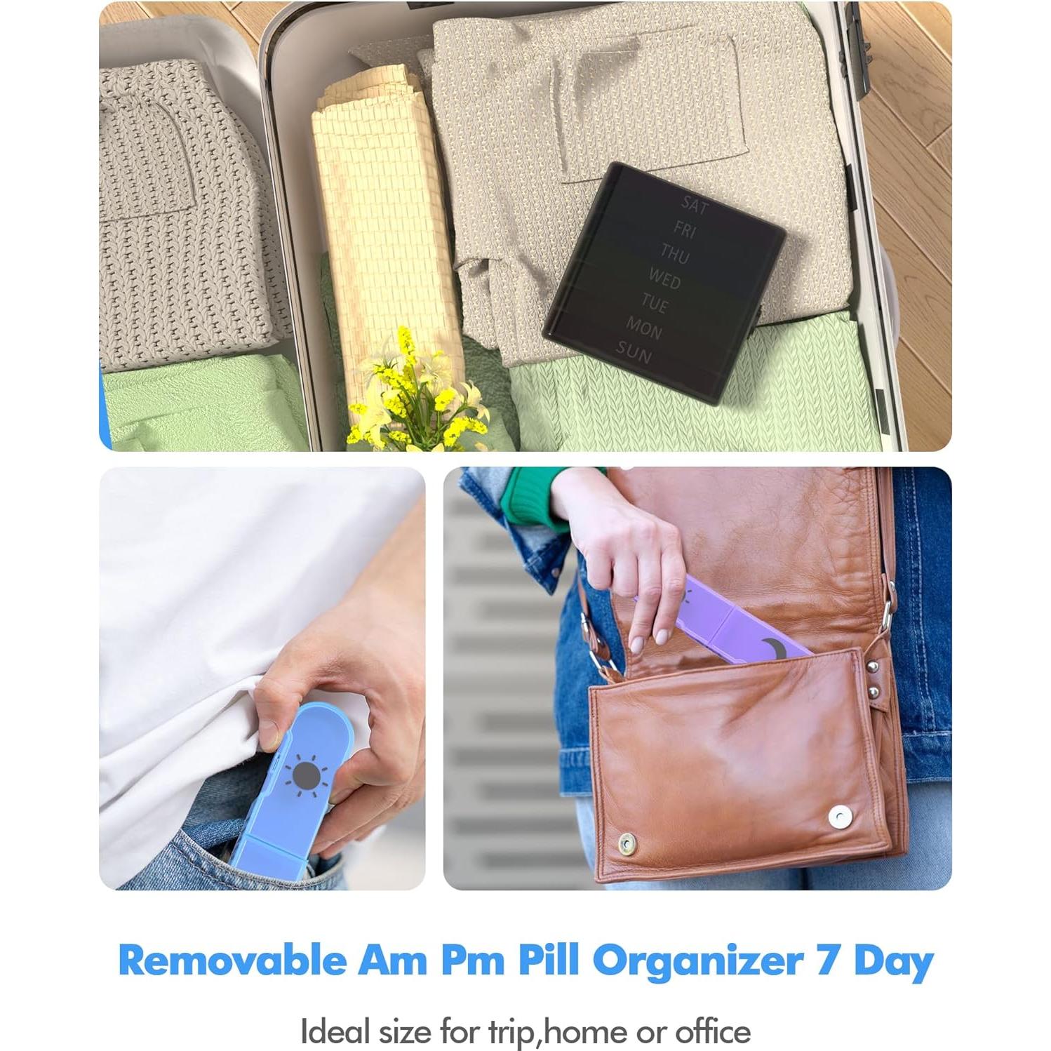 Organizador Semanal de Pastillas Funck AM PM 7 Días Portátil