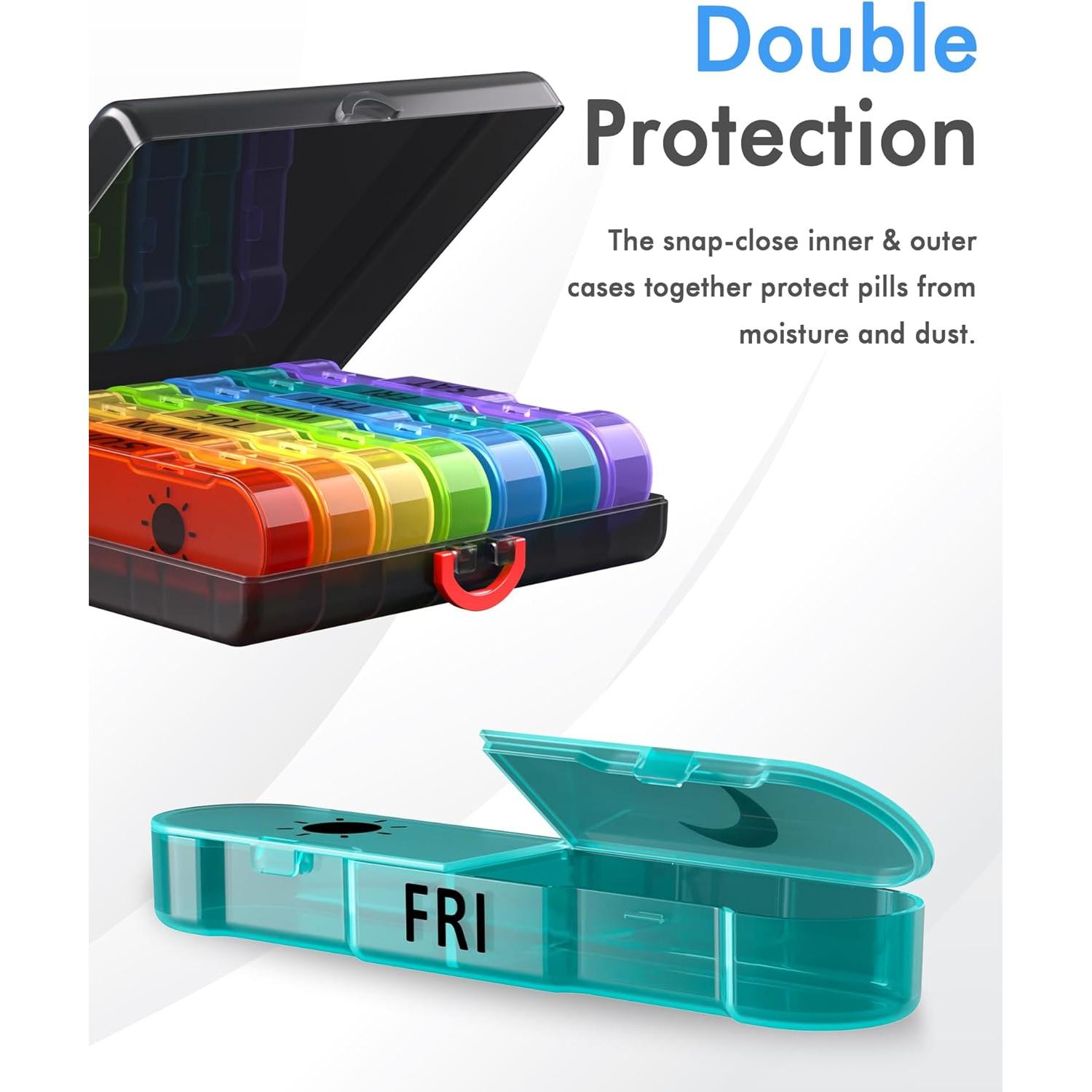 Organizador Semanal de Pastillas Funck AM PM 7 Días Portátil