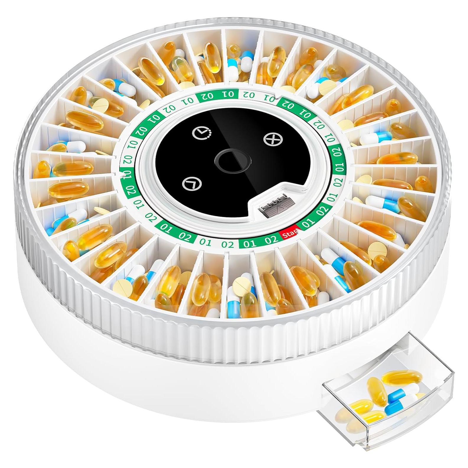 Dispensador de Pastillas Inteligente COLORWING 2025 Verde con Alarmas