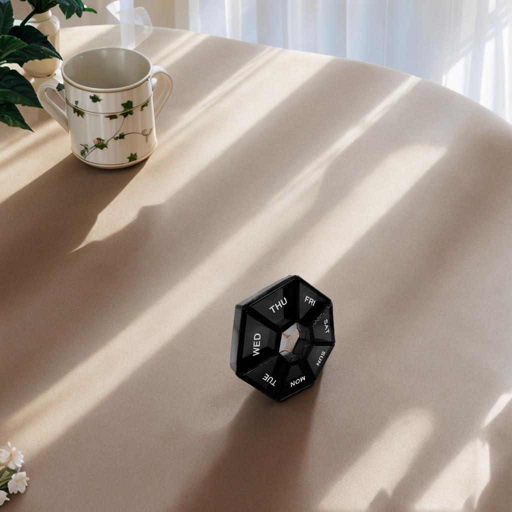 Organizador de Pastillas Diarias LIEBCTRL Negro 7 Días