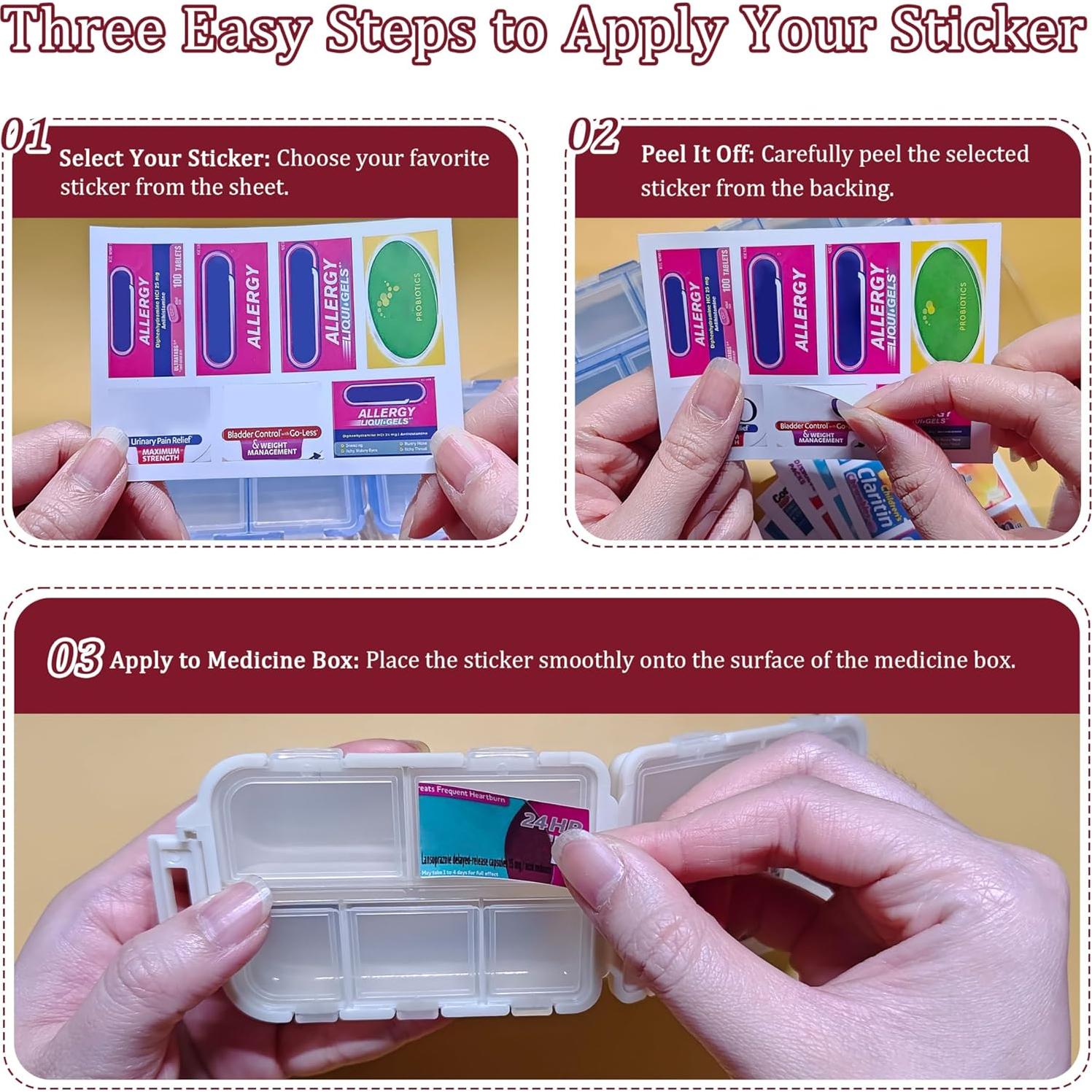 Organizador de Pastillas YIXIAN 7 Días Azul con Etiquetas