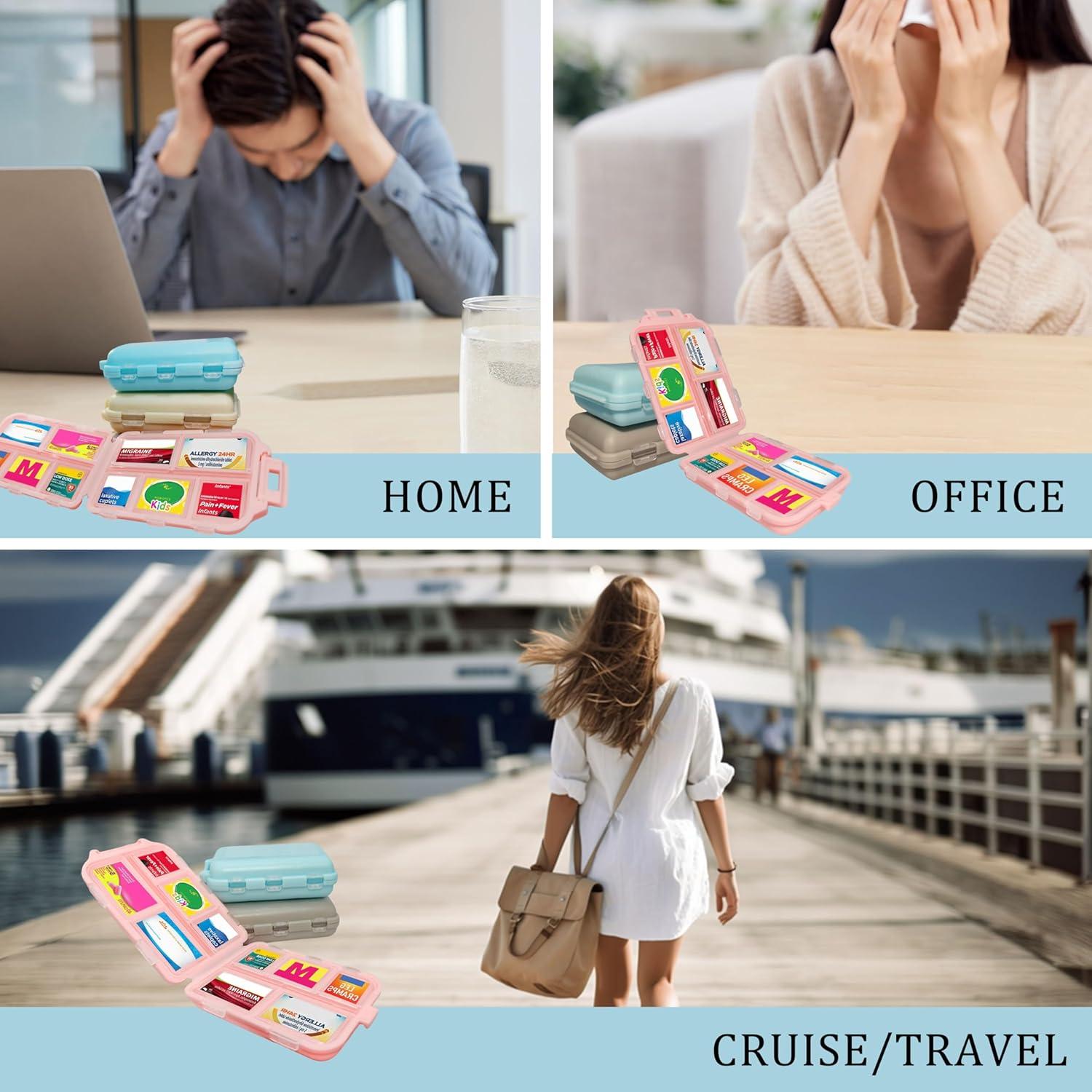 Organizador de Pastillas YIXIAN 7 Días Azul con Etiquetas