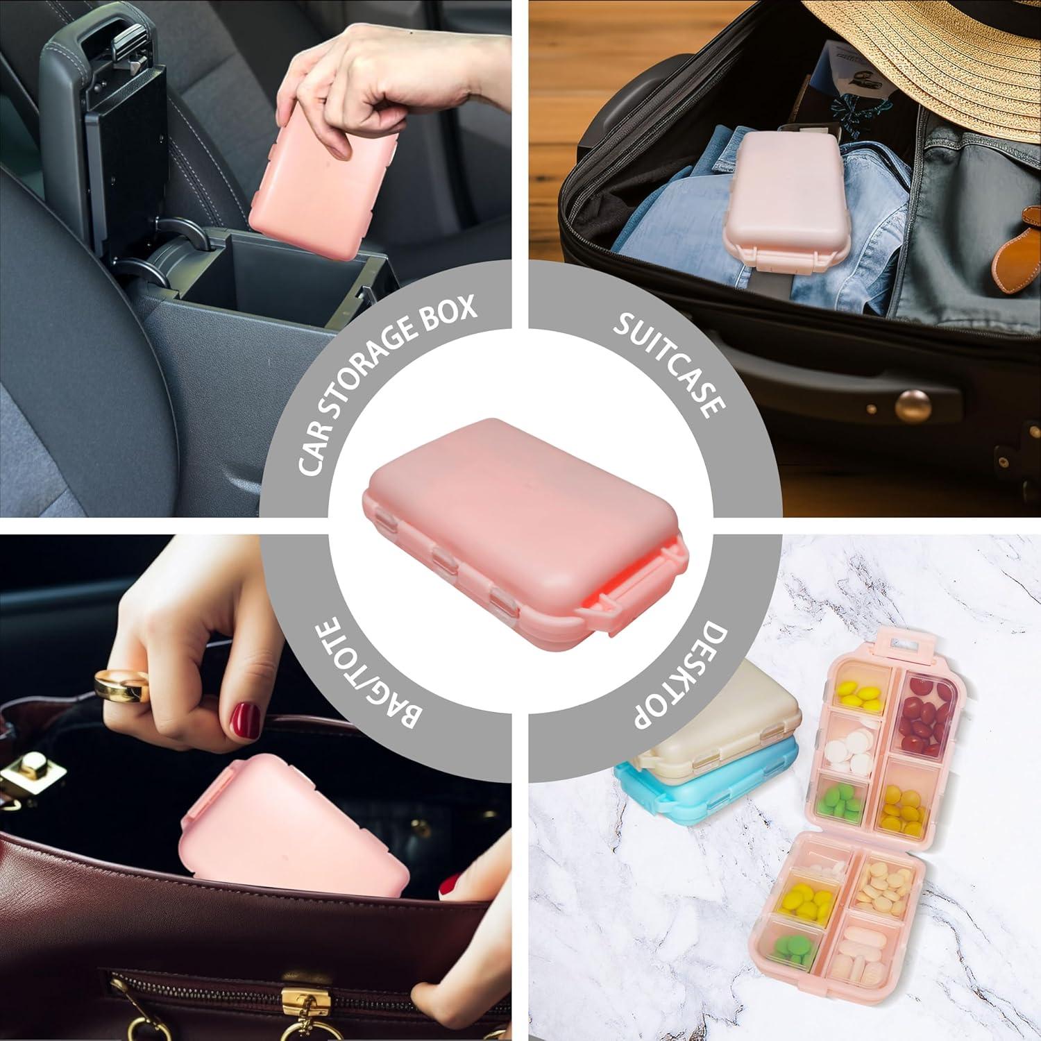 Organizador de Pastillas YIXIAN 7 Días Azul con Etiquetas