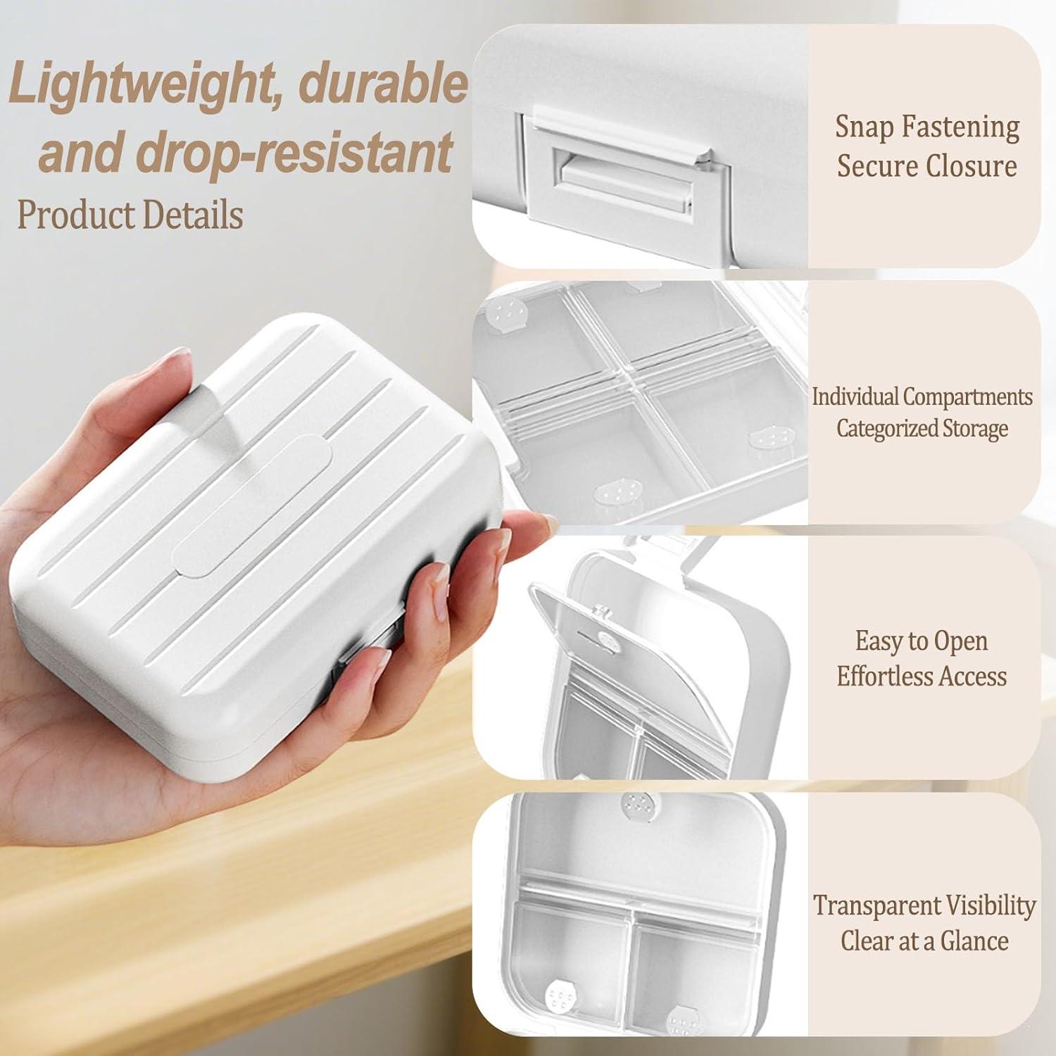 Organizador de Pastillas de Viaje BOBOAR con 7 Compartimentos