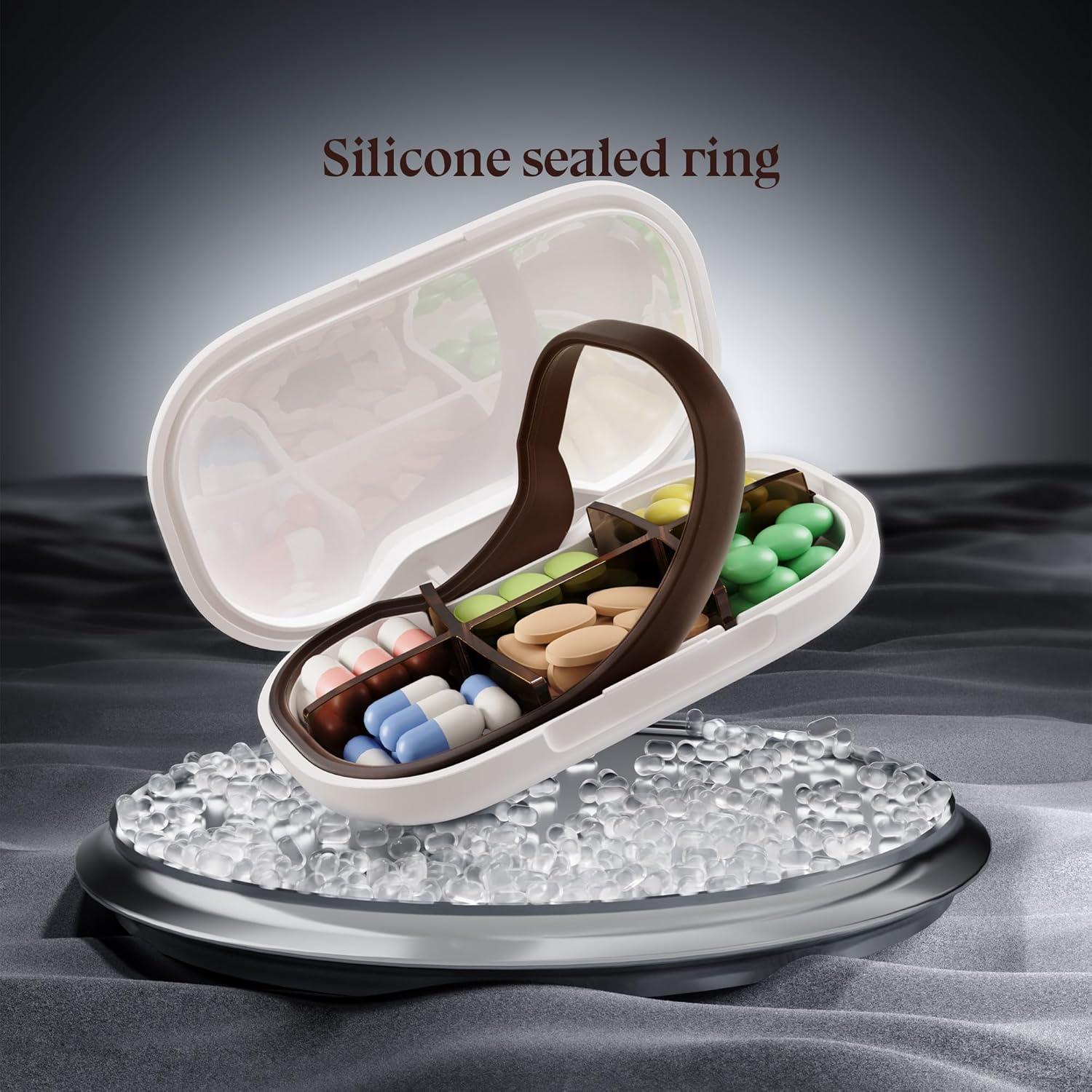 Organizador de Pastillas Crafts Stone 6 Compartimentos Blanco