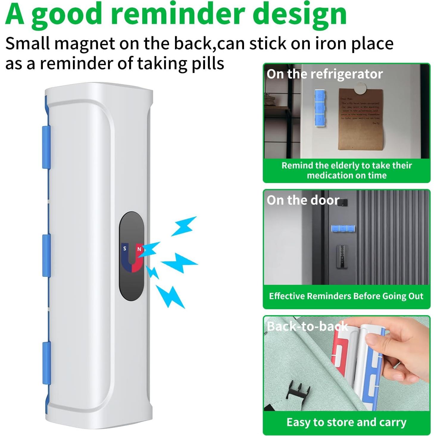 Organizador de Pastillas Urekt 3 Veces al Día - 3 Paquetes