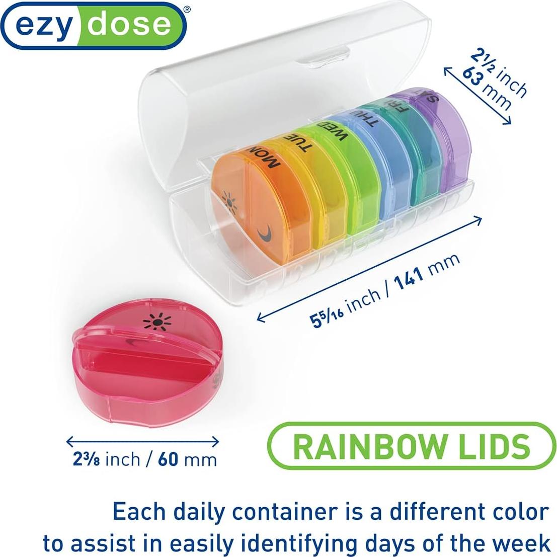 Planificador de Pastillas Ezy Dose 7 Días AM/PM Libre BPA