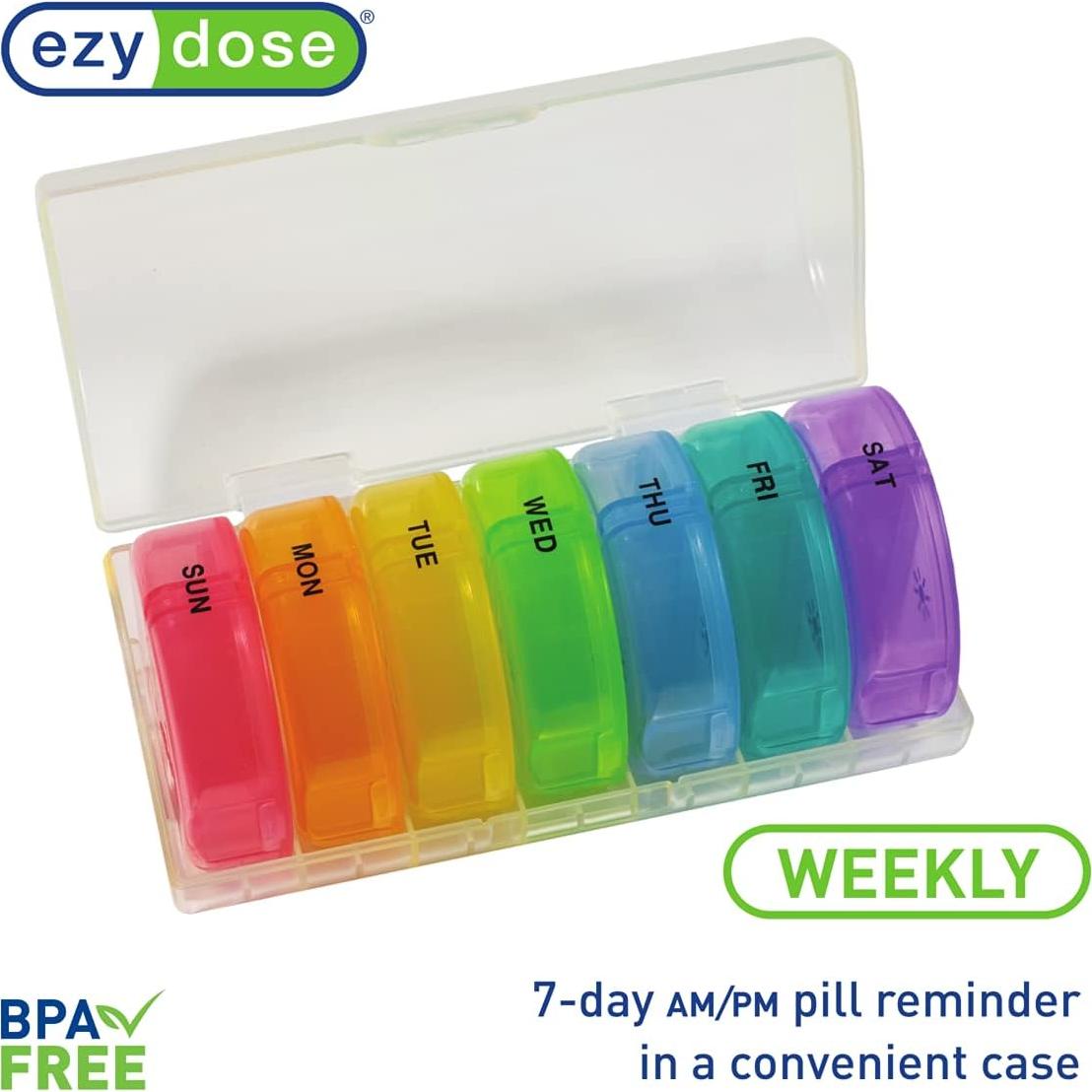 Planificador de Pastillas Ezy Dose 7 Días AM/PM Libre BPA