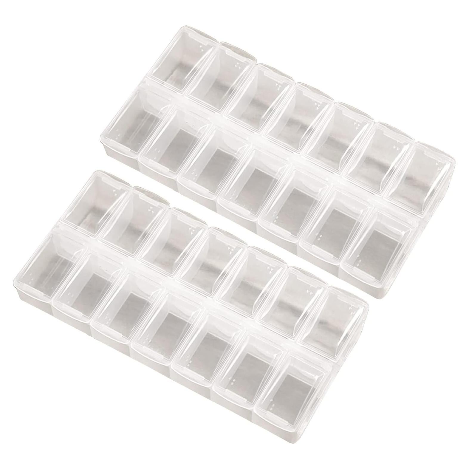 Organizador de Pastillas Halyuhn 2 Piezas 7 Días Transparente