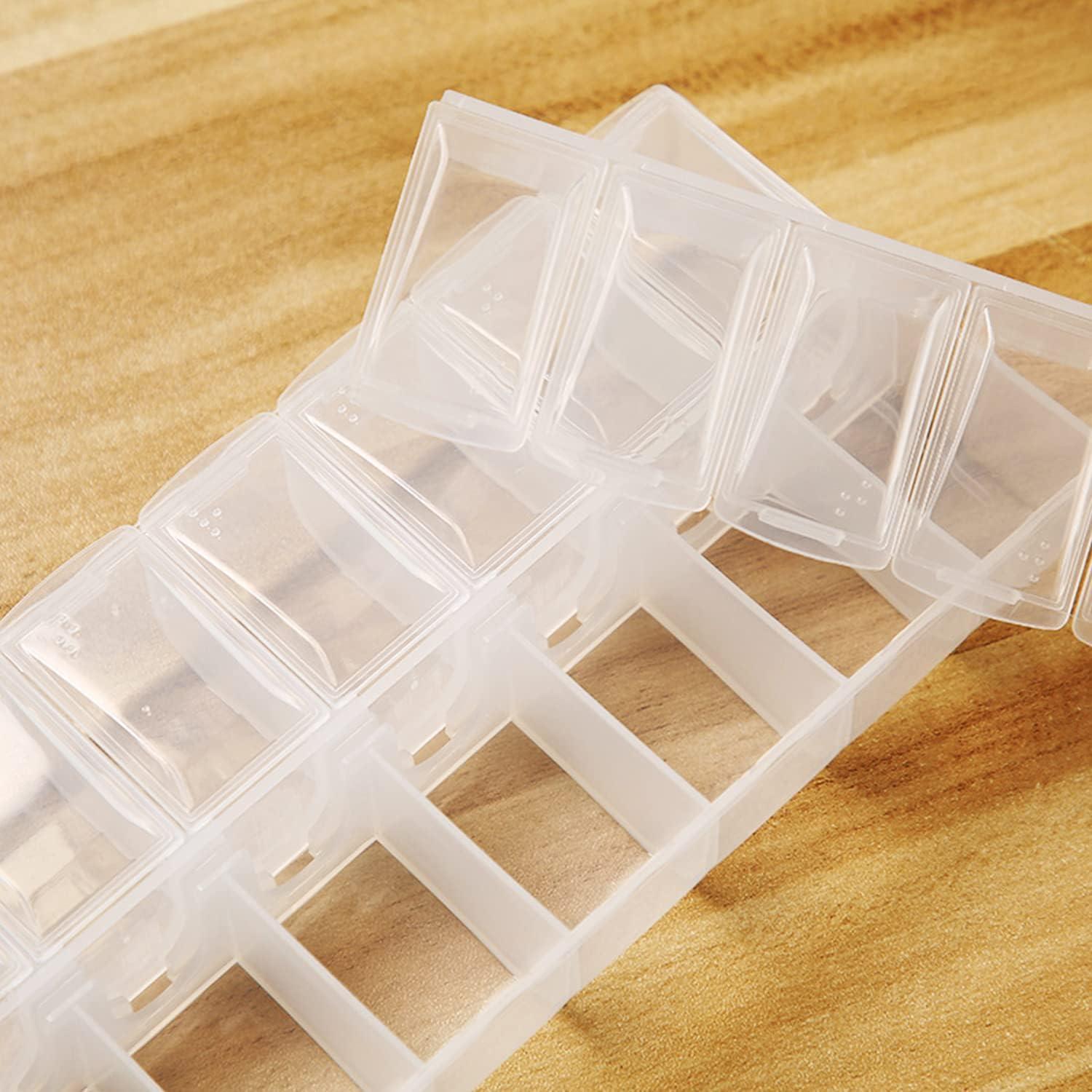 Organizador de Pastillas Halyuhn 2 Piezas 7 Días Transparente