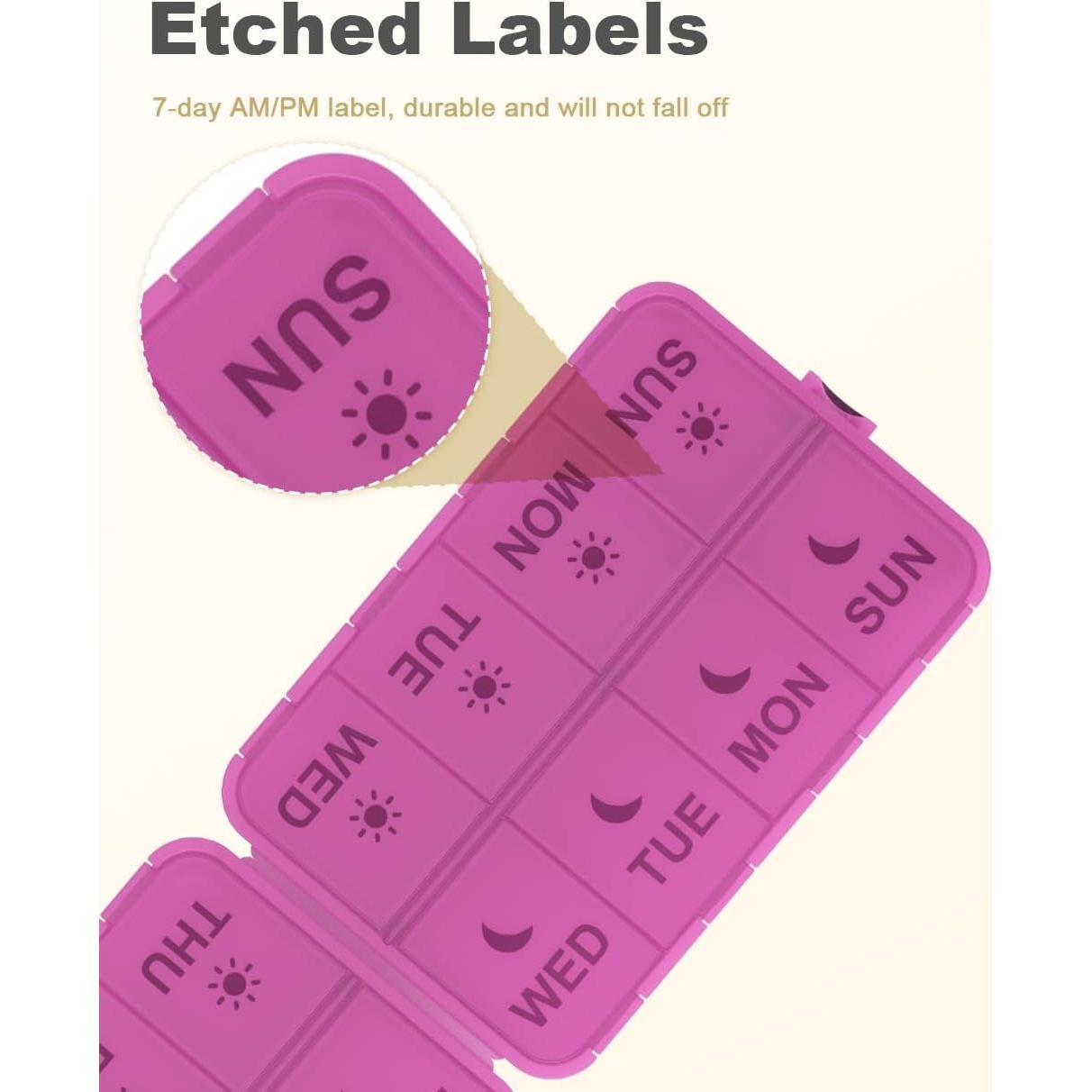 Organizador de Pastillas SESIIduo Semanal AM PM 14.9x9.9cm