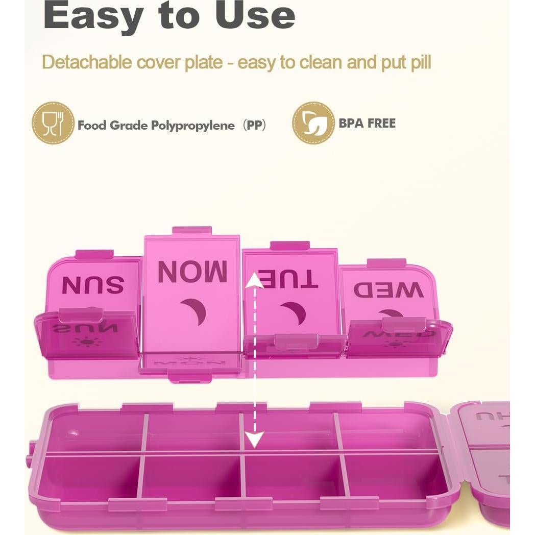 Organizador de Pastillas SESIIduo Semanal AM PM 14.9x9.9cm