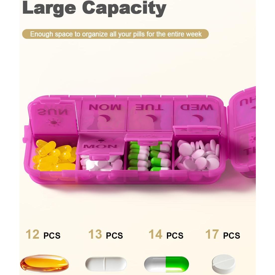 Organizador de Pastillas SESIIduo Semanal AM PM 14.9x9.9cm