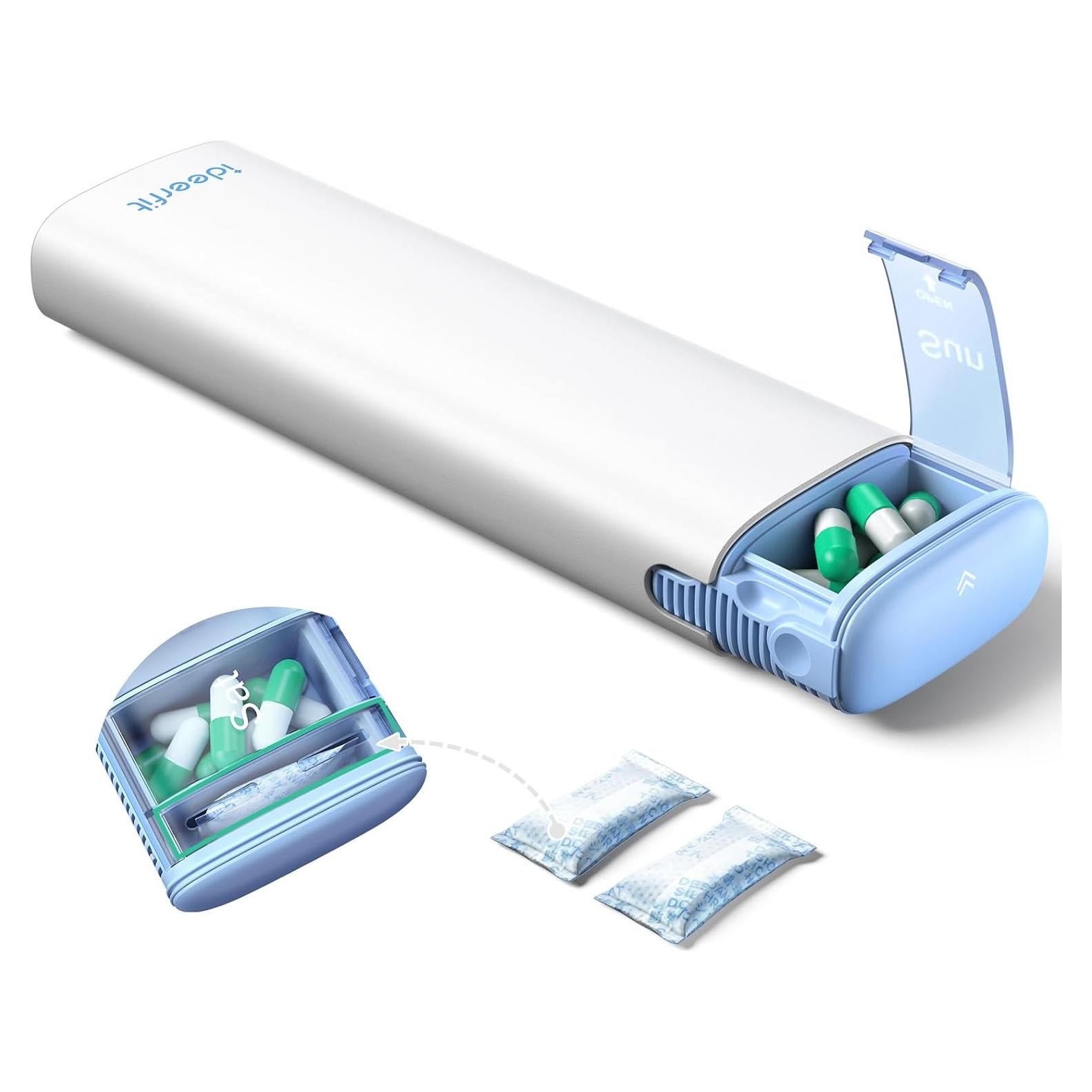 Organizador de Pastillas de Viaje Ideerfit Blanco 7 Días
