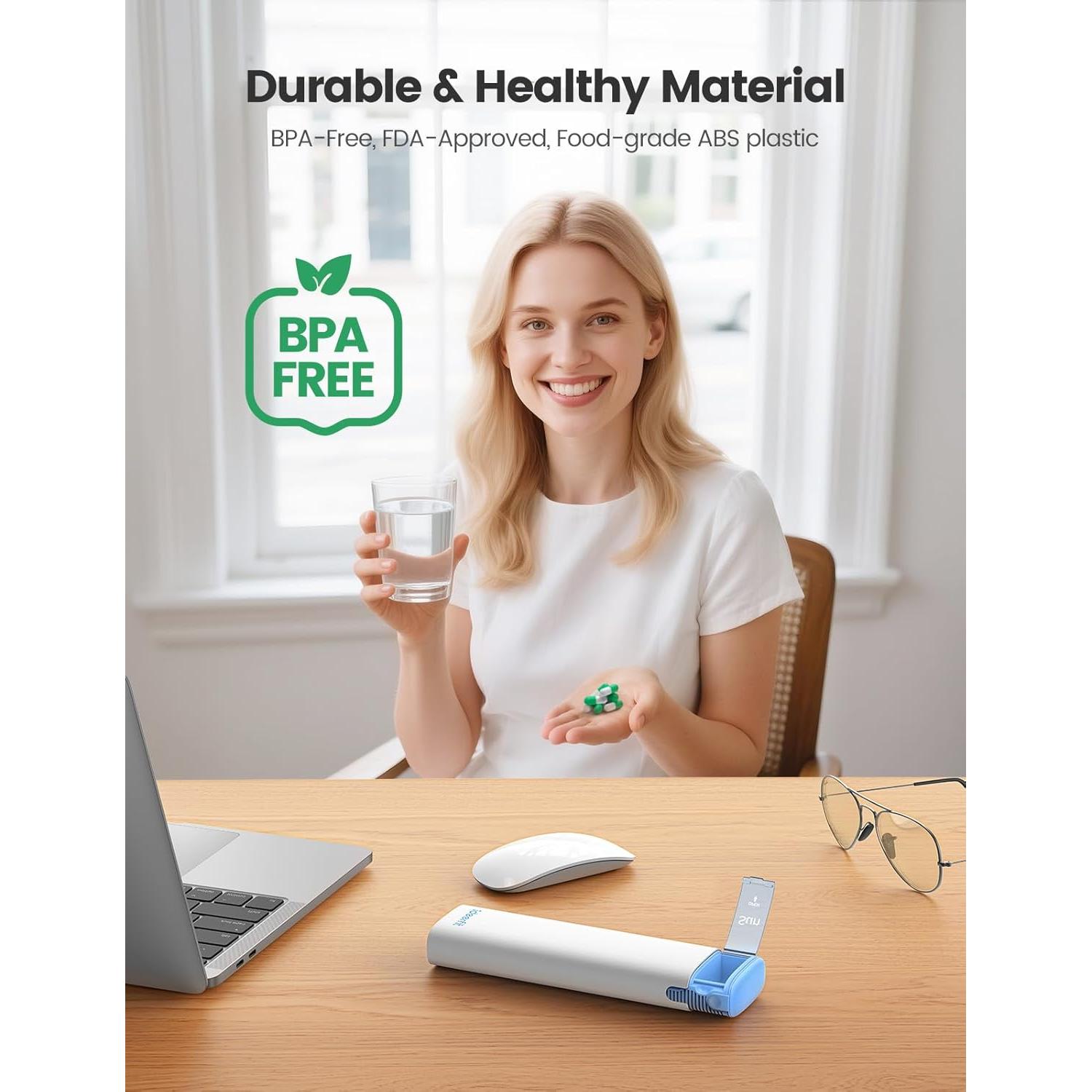 Organizador de Pastillas de Viaje Ideerfit Blanco 7 Días