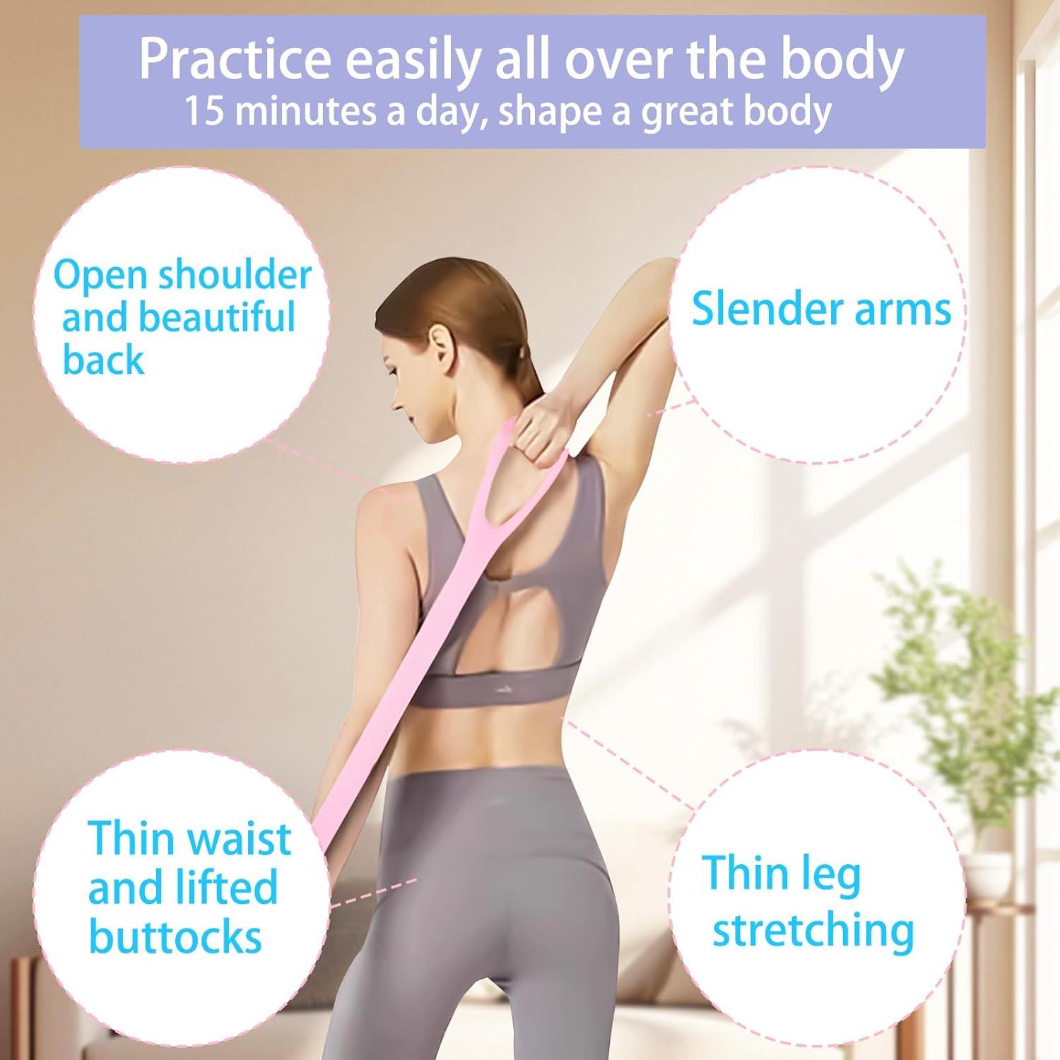 Bandas de Resistencia en Figura 8 qiyeyeye para Yoga y Pilates