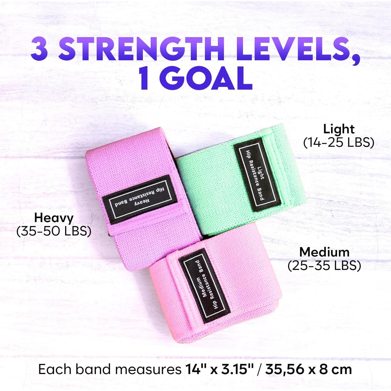 Bandas de Resistencia ZENO 3 Niveles Antideslizantes para Fitness